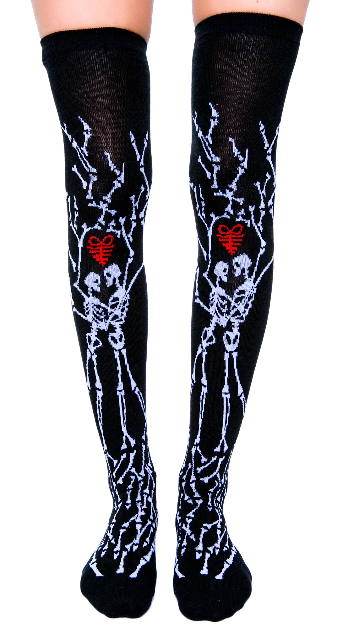 Skeleton Tree Lovers Garter Socks - Image 3
