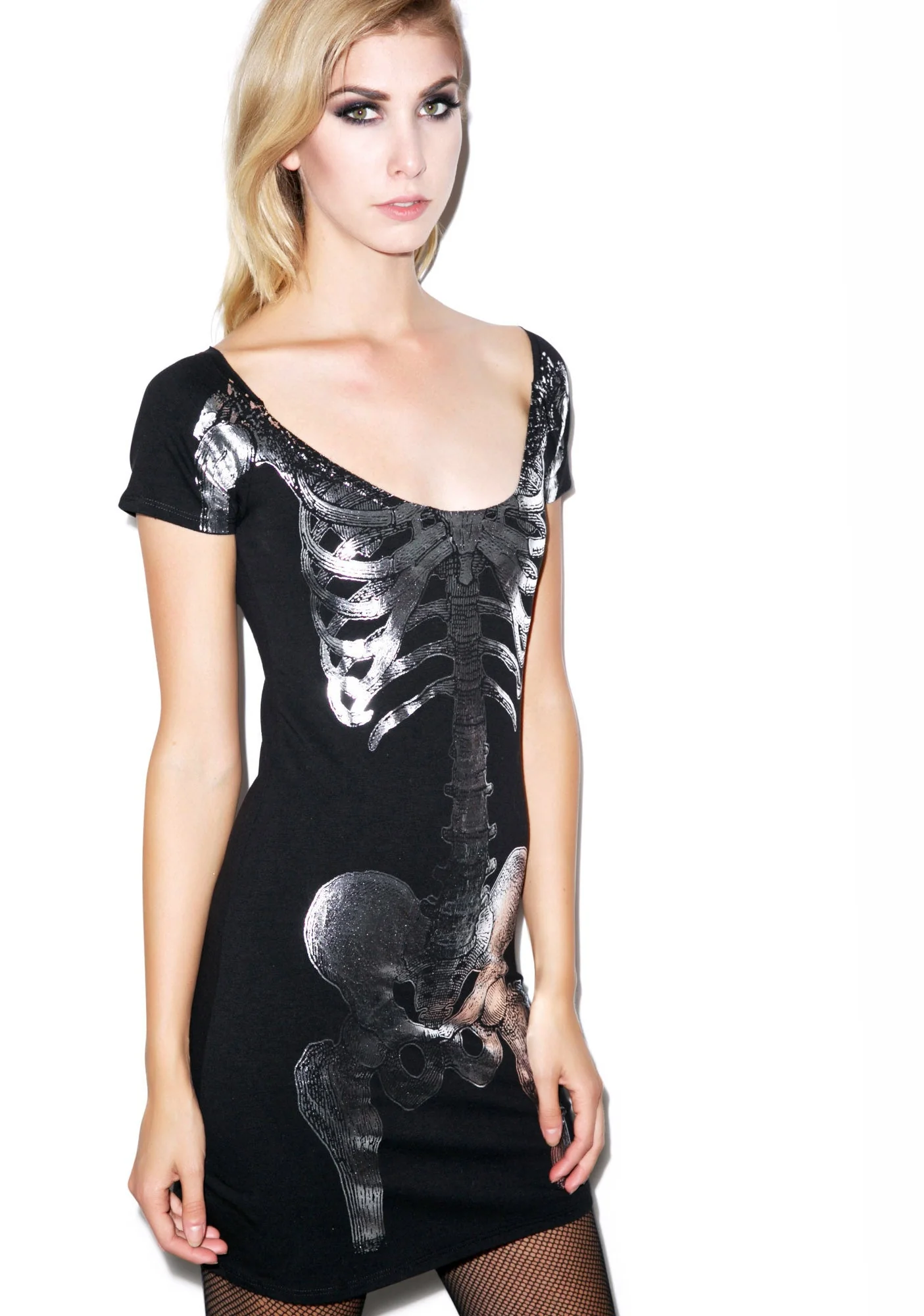Skeleton Tunic Dress - Stripe - Image 3