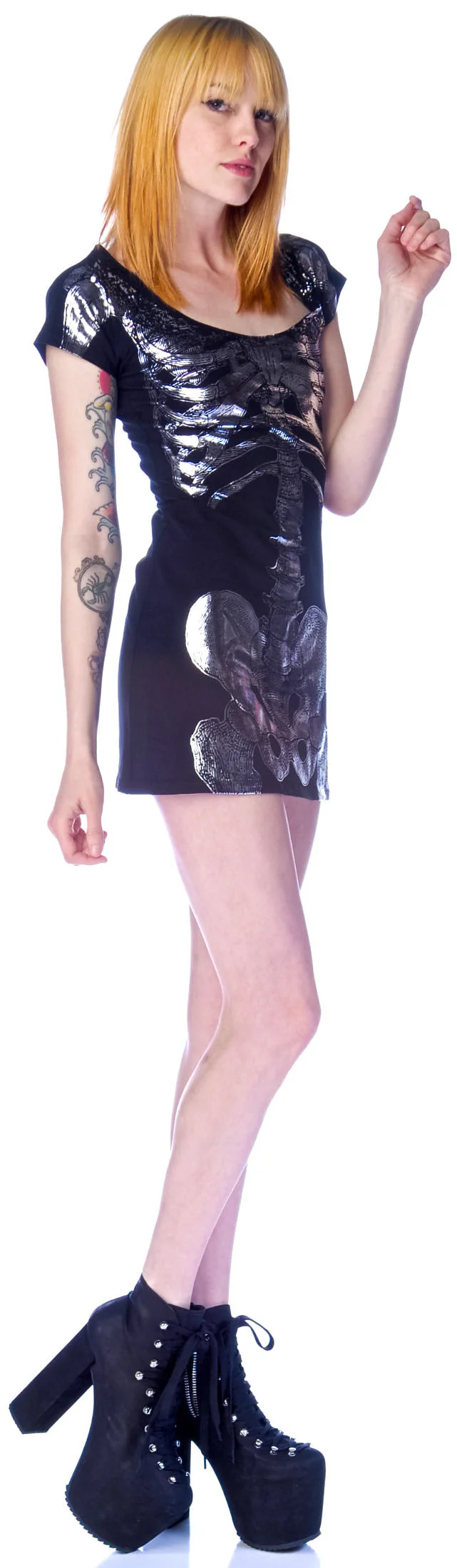 Skeleton Tunic Dress - Stripe - Image 38