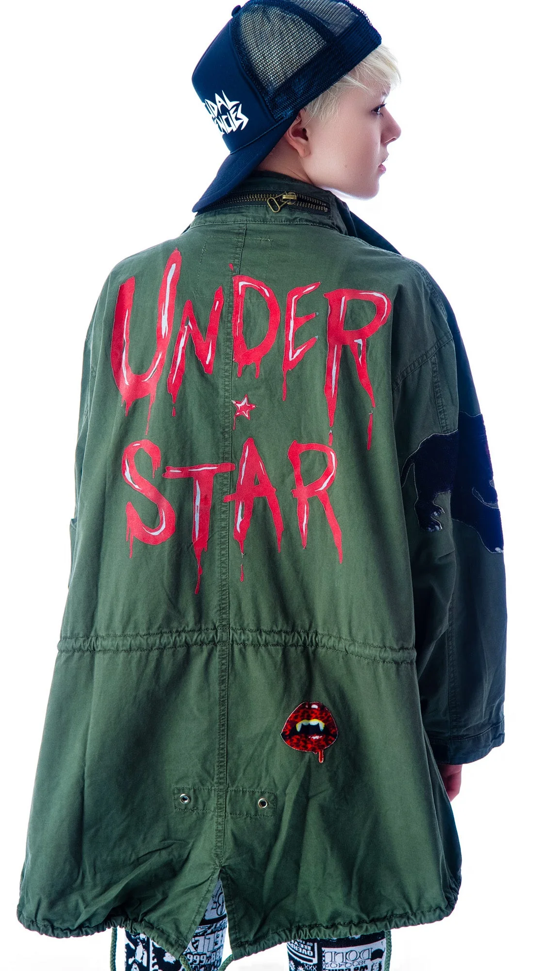 Skull Rocker Military Surplus Jacket - Black - Image 3