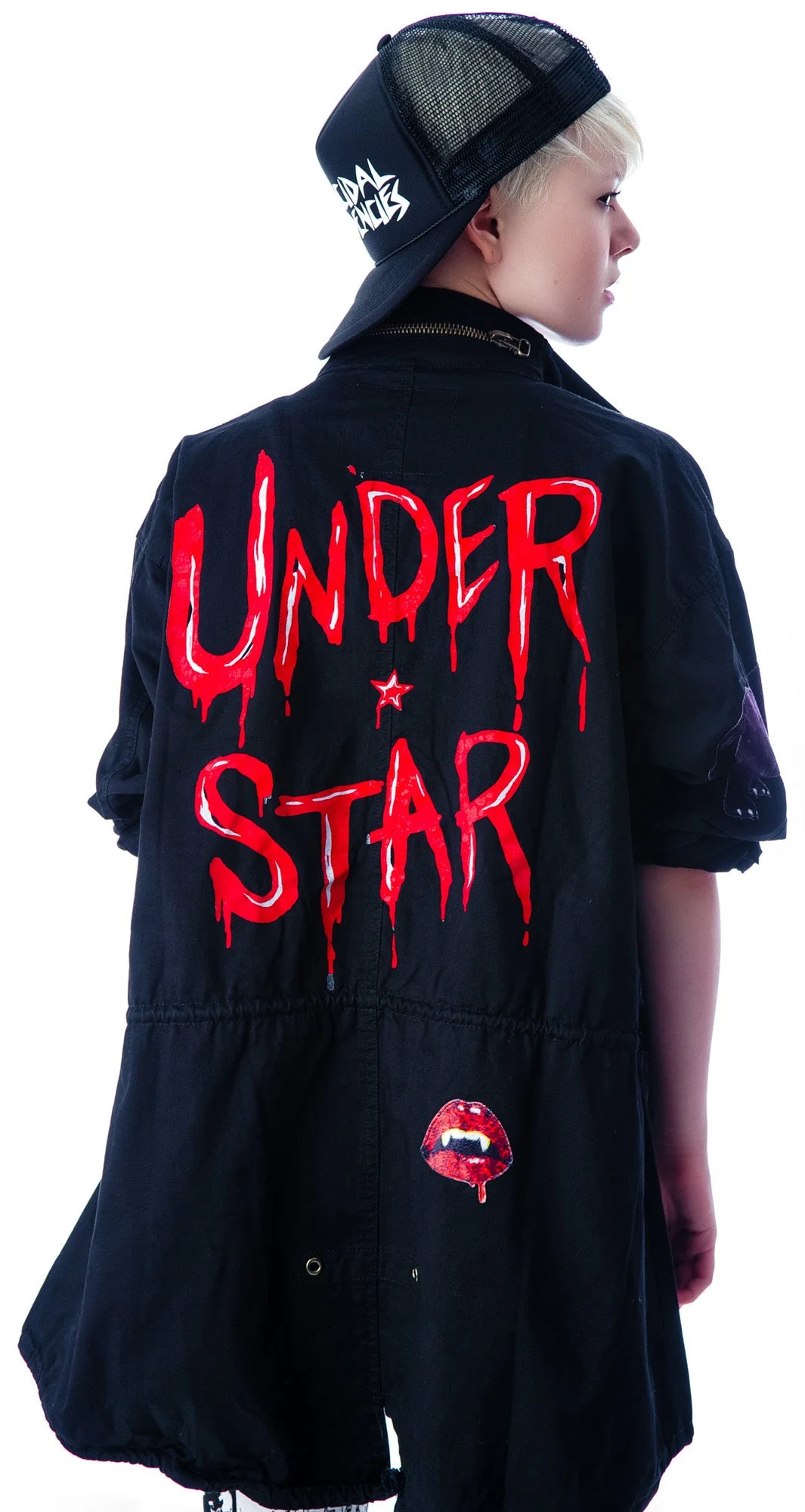 Skull Rocker Military Surplus Jacket - Black - Image 8