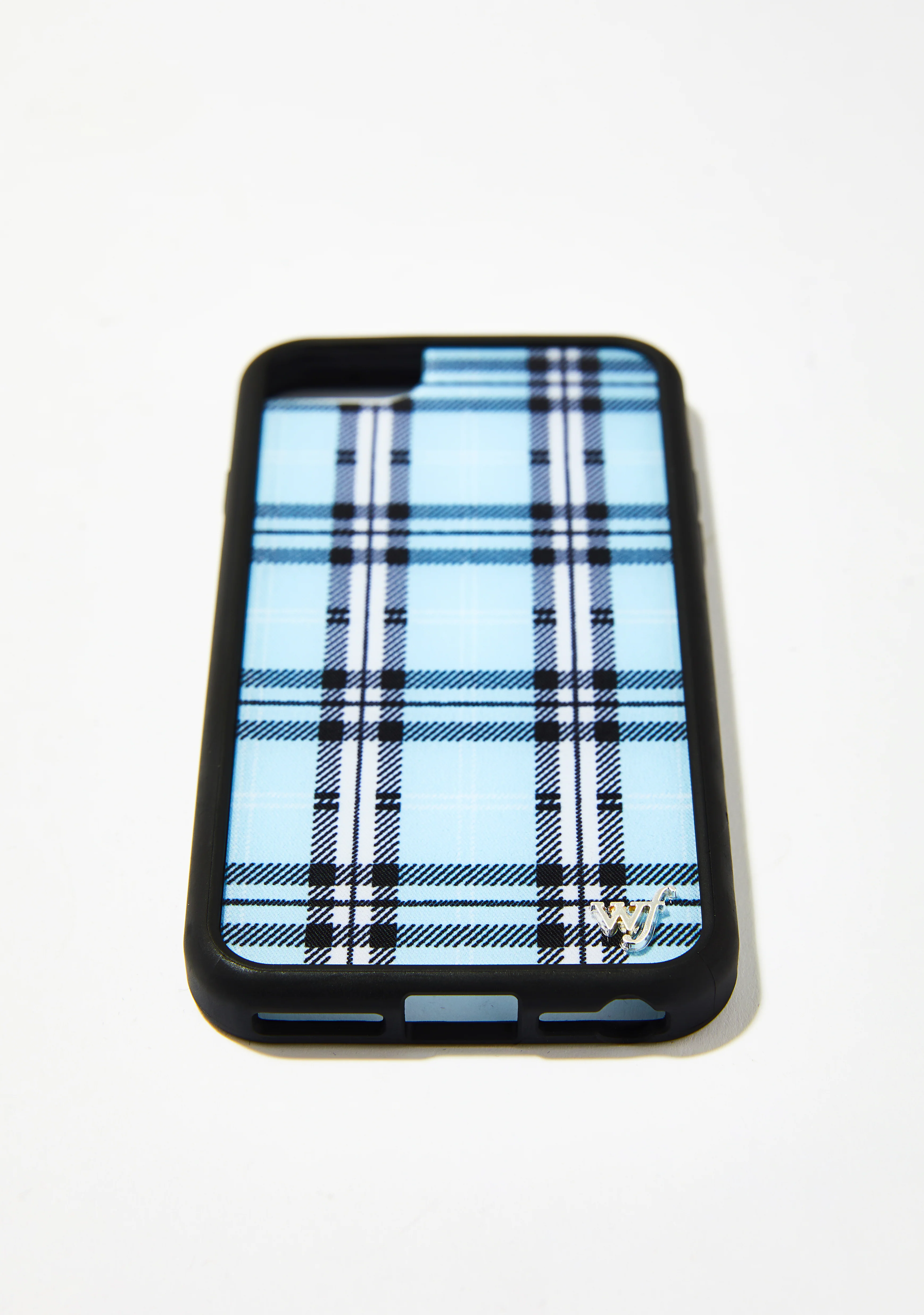 Sky Blue Plaid Iphone Case - Image 3