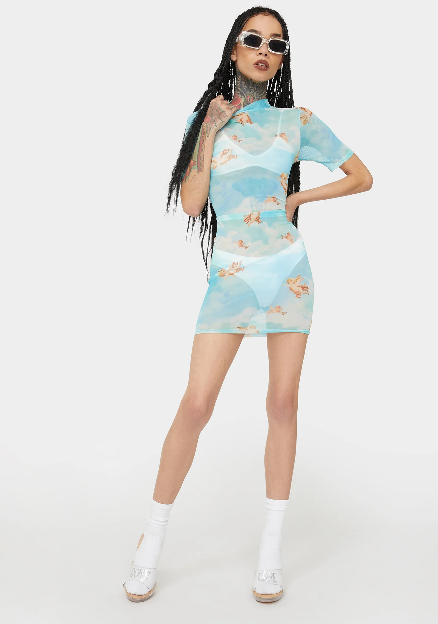 Sky Earn My Wings Mesh Dress - Image 3