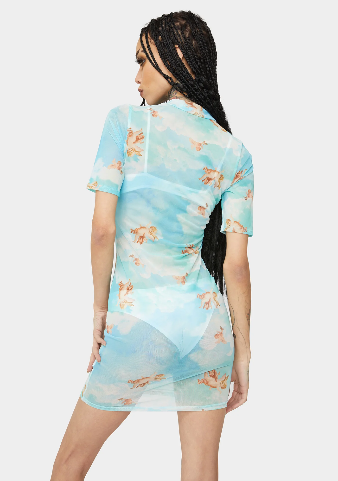 Sky Earn My Wings Mesh Dress - Image 4