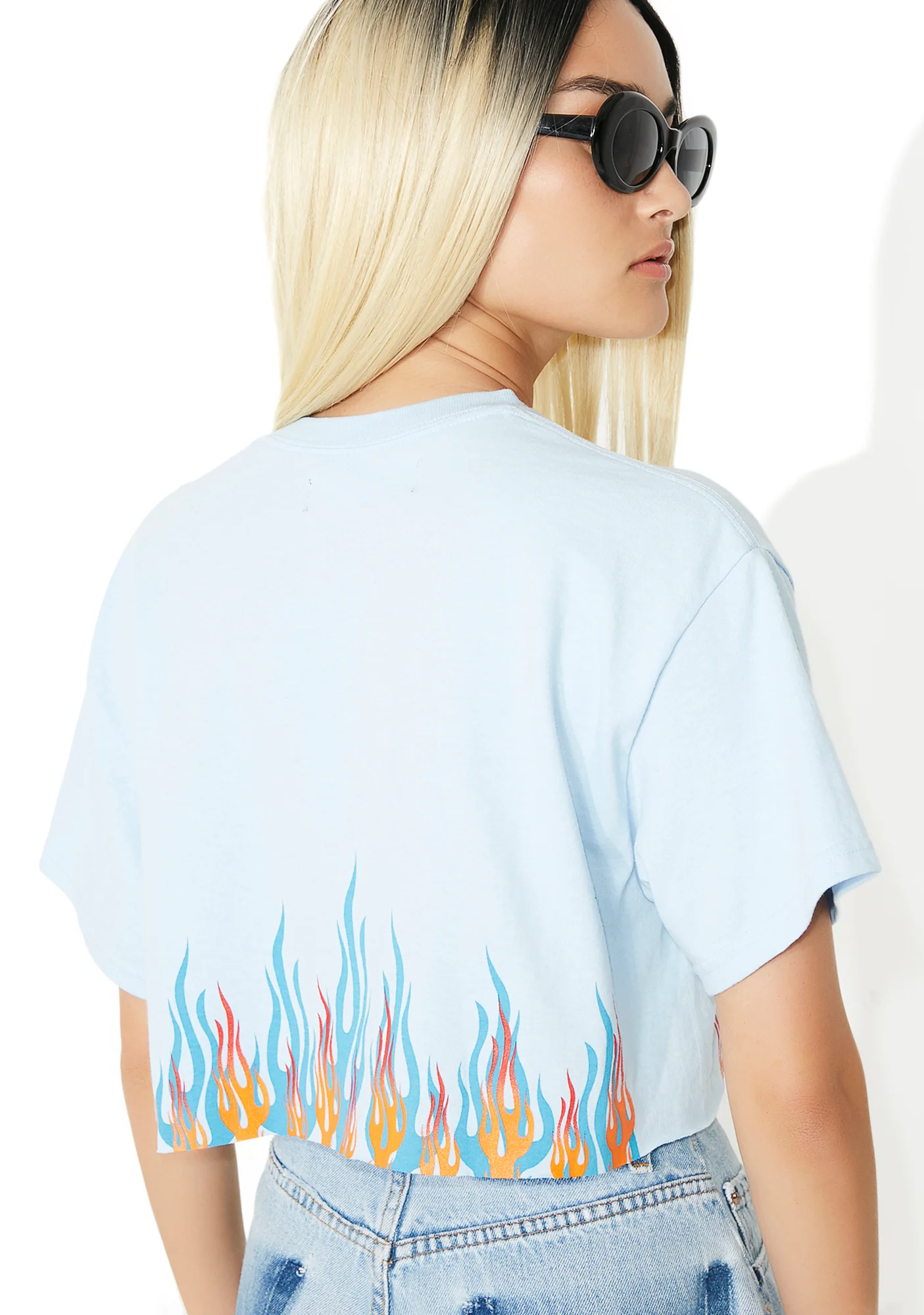 Sky Litty Cropped BF Tee - Image 4