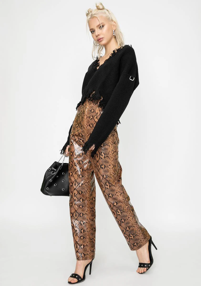 Slash Snakeskin Pants - Image 3