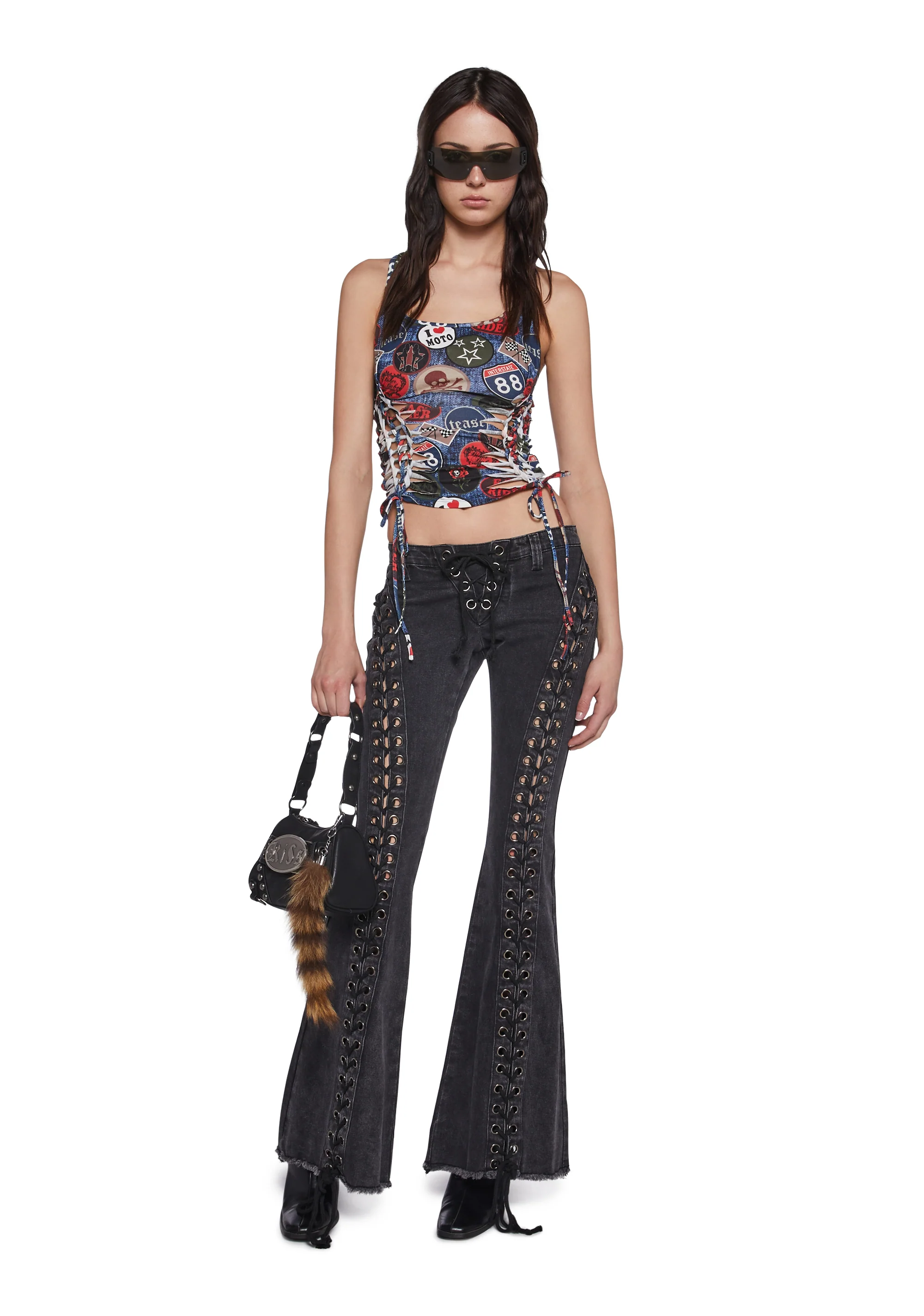 Sightseeing Slashed Tank Top - Multi - Image 2