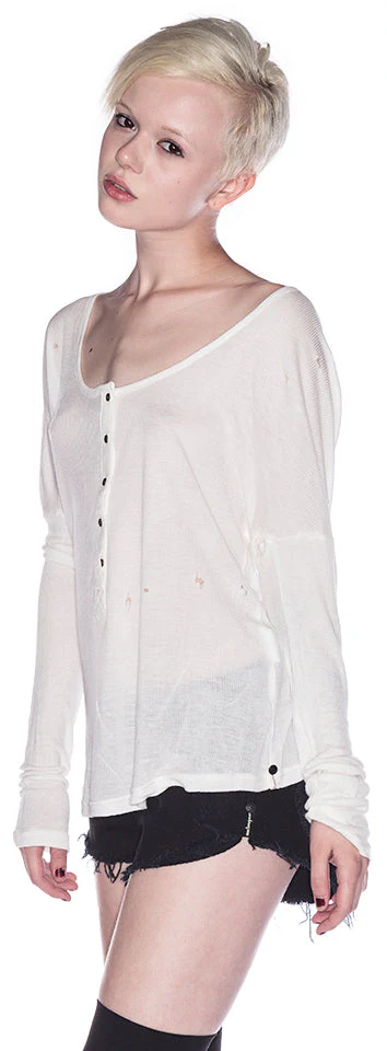 Slinky Grandpa Jersey Top - White - Image 2