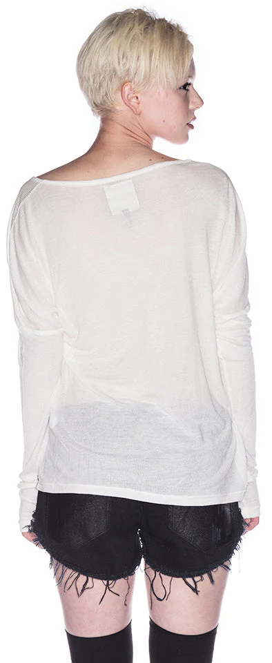 Slinky Grandpa Jersey Top - White - Image 3