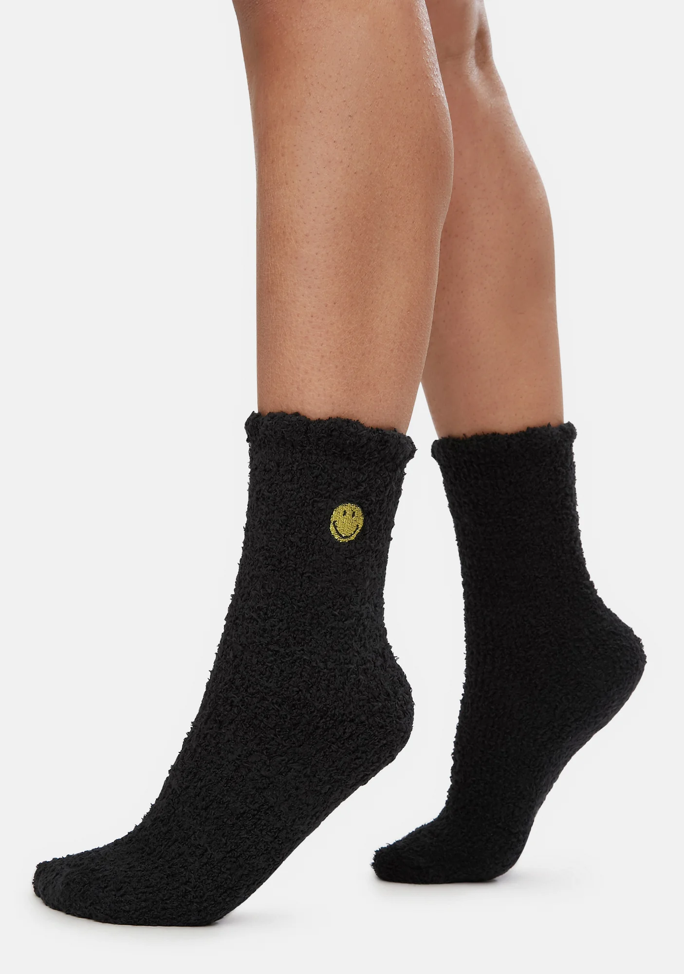 Smiles Fuzzy Crew Socks - Image 2
