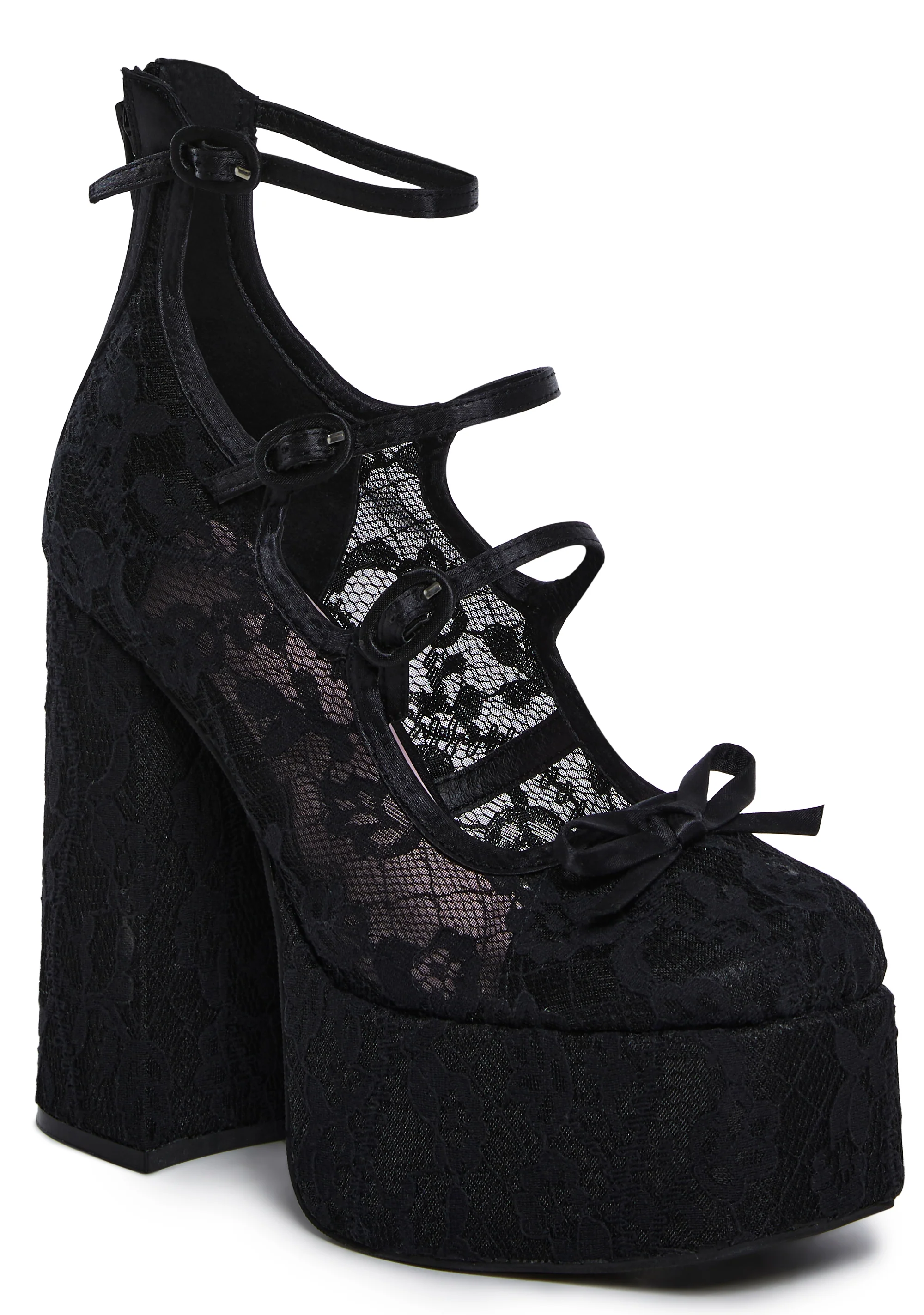 Smiling Melody Platform Heels - Black - Image 2