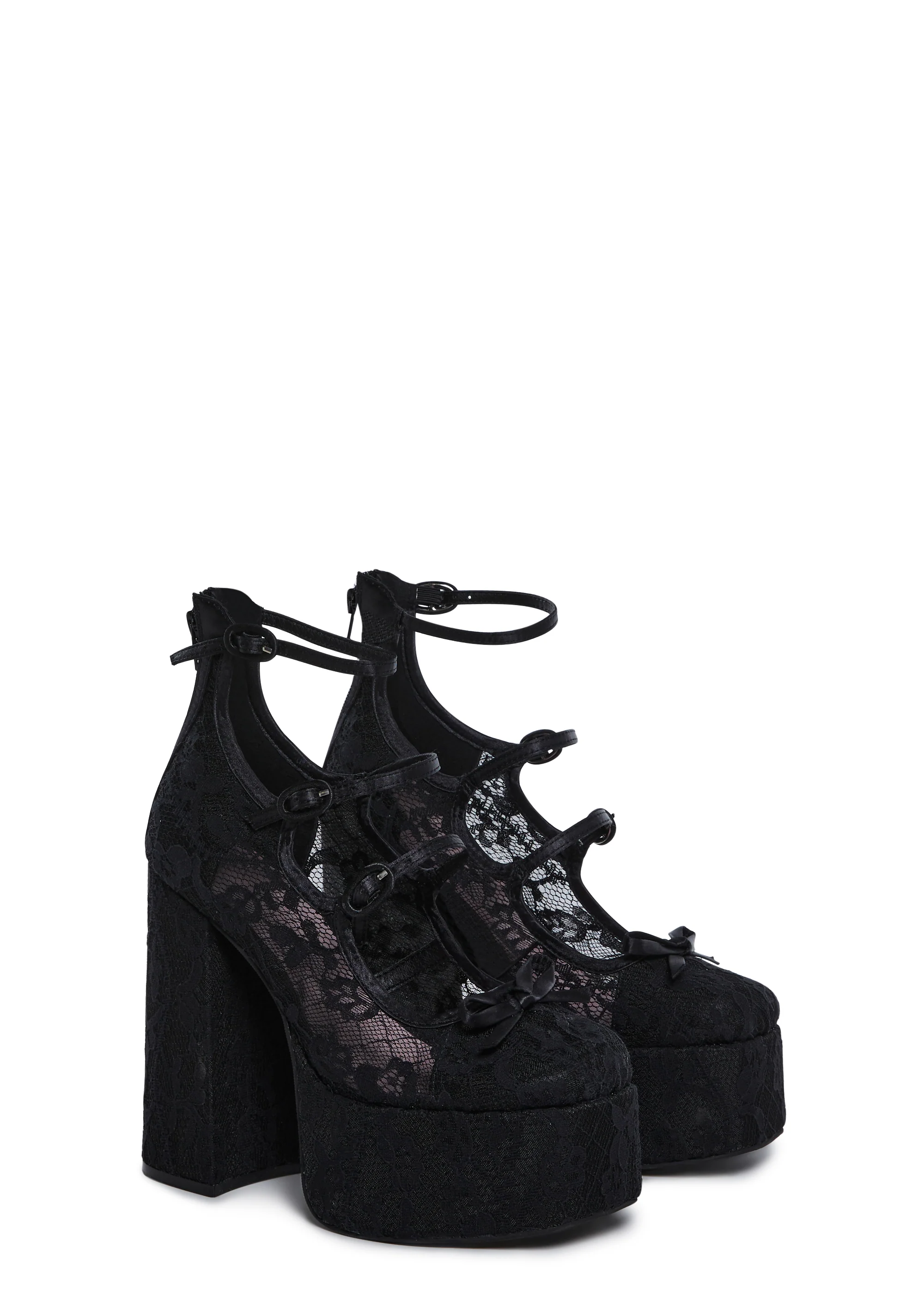Smiling Melody Platform Heels - Black - Image 3