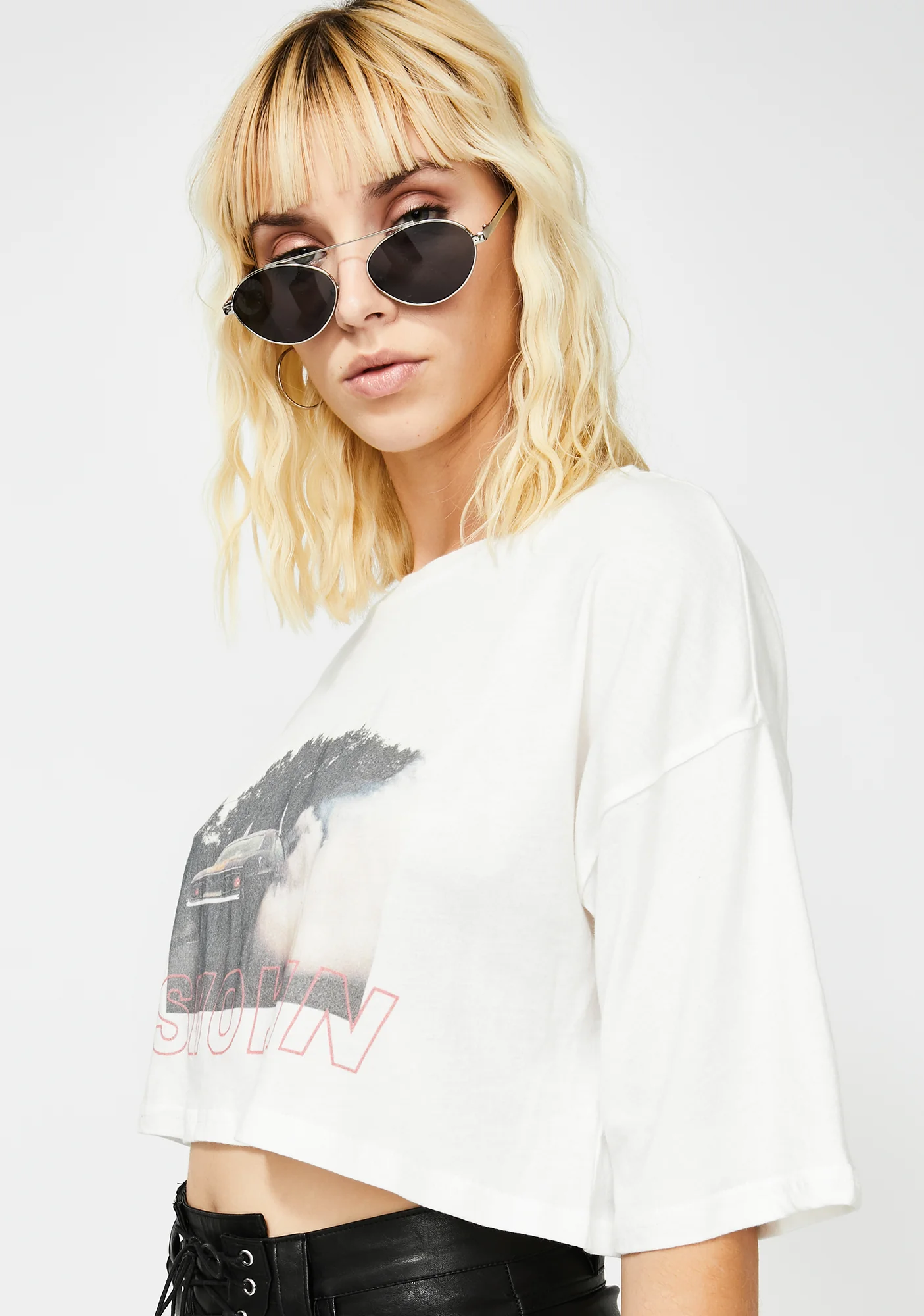 Smoke Show Cropped Graphic Tee - Image 2