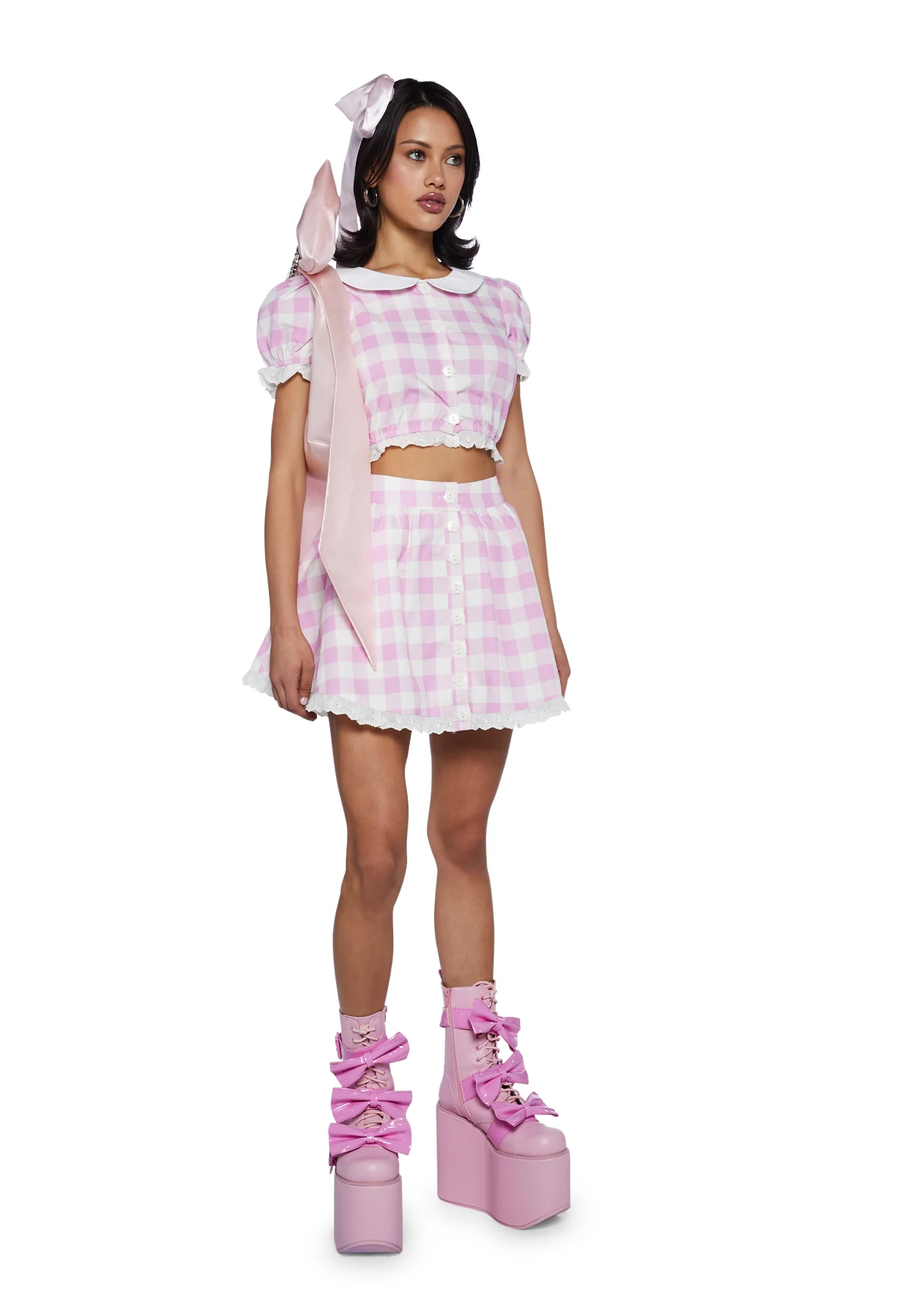 Smore Sweetness Gingham Circle Skirt - Image 2