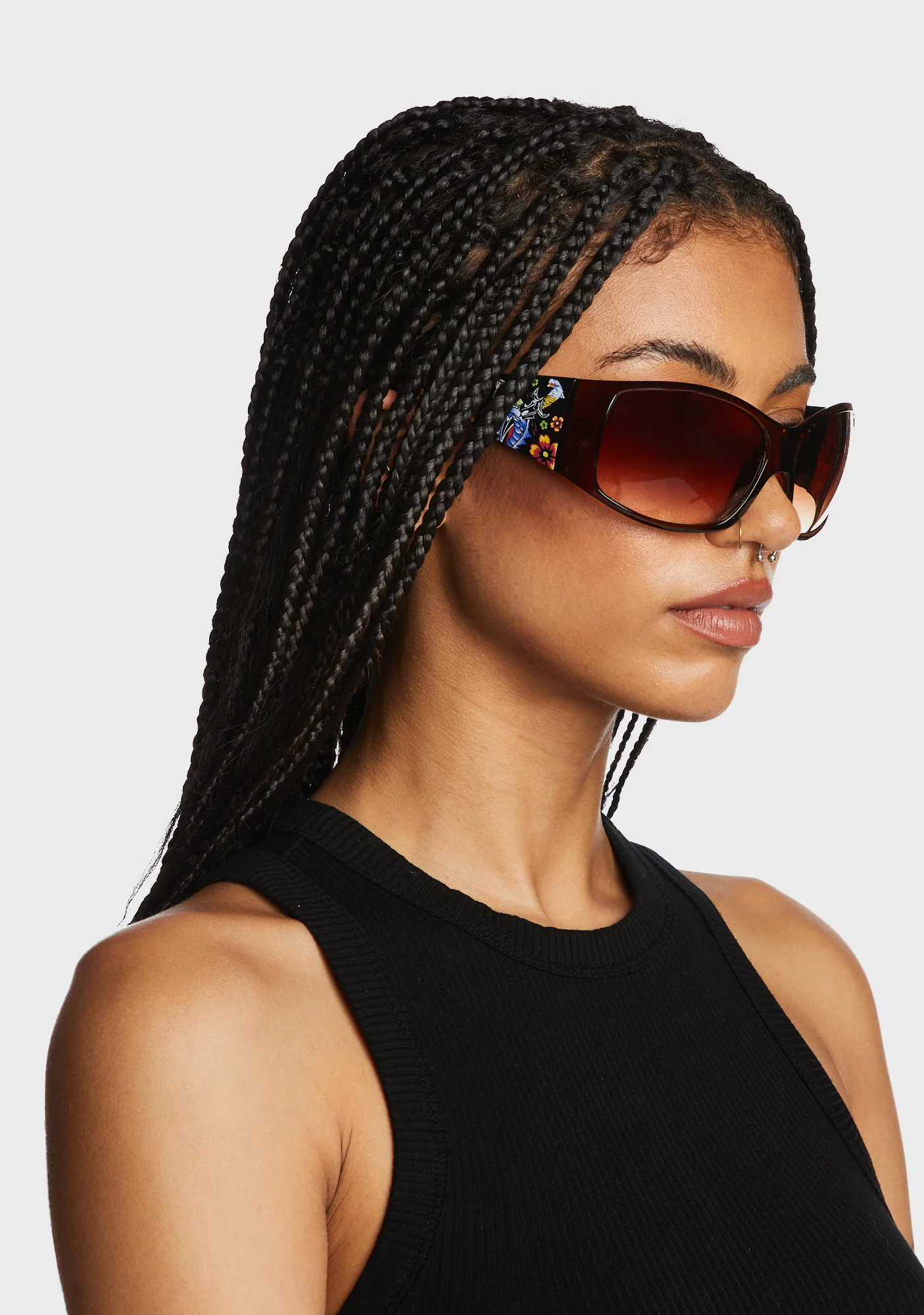 Snake Dagger Sunglasses - Brown - Image 2