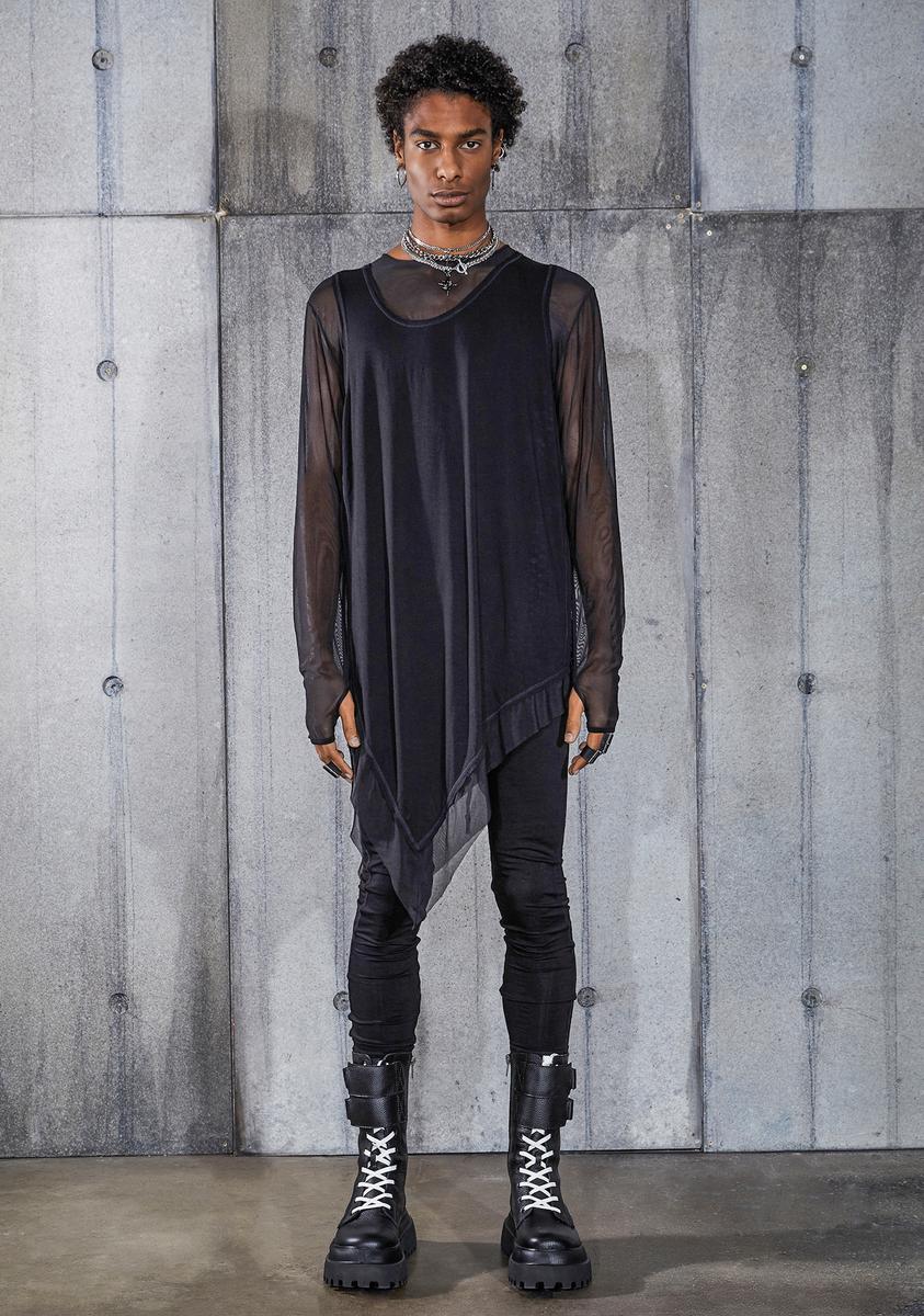 Snare Asymmetric Longline Mesh Top - Image 5