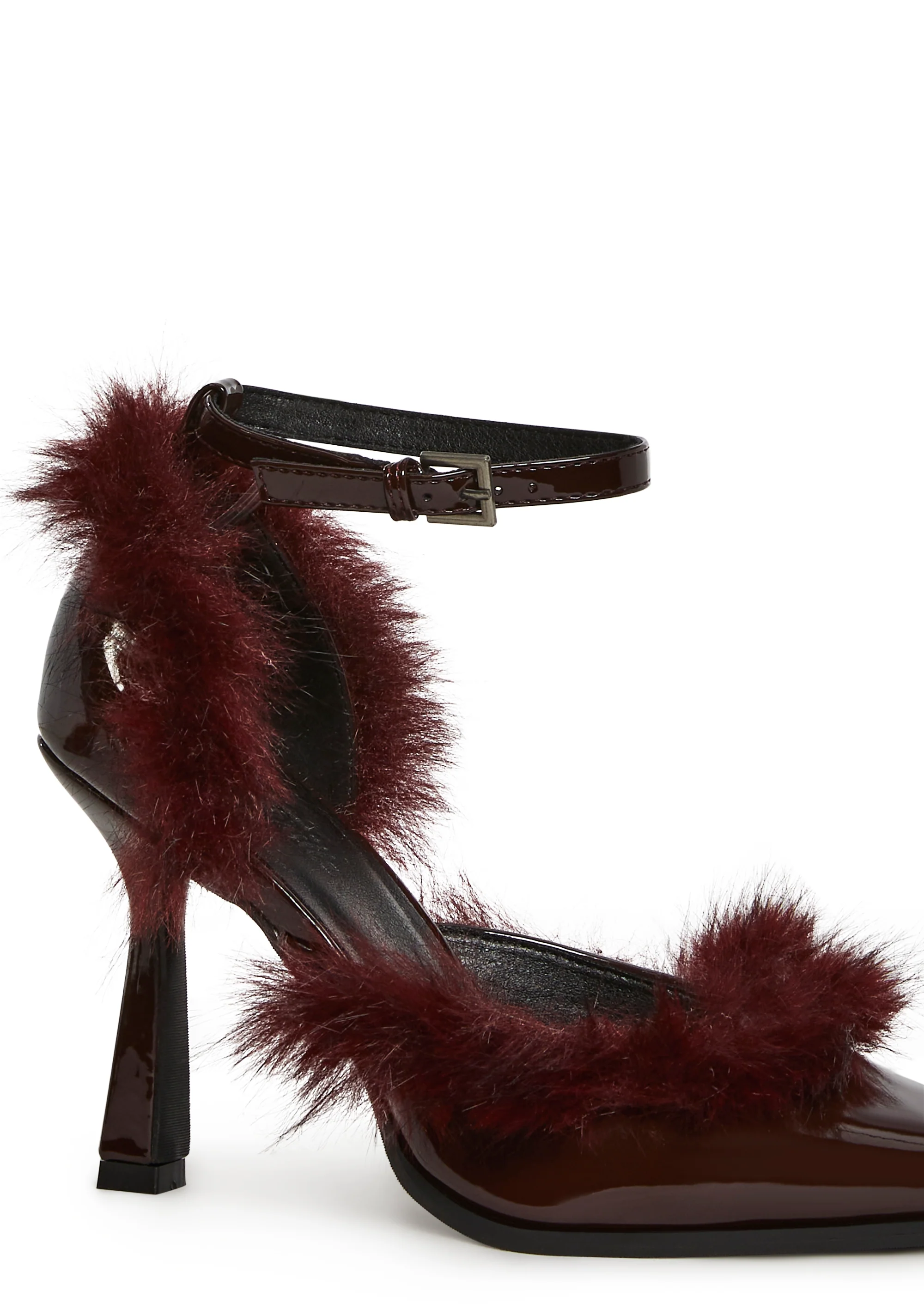 Chic Vanity Faux Fur Pointed Heels - Image 2