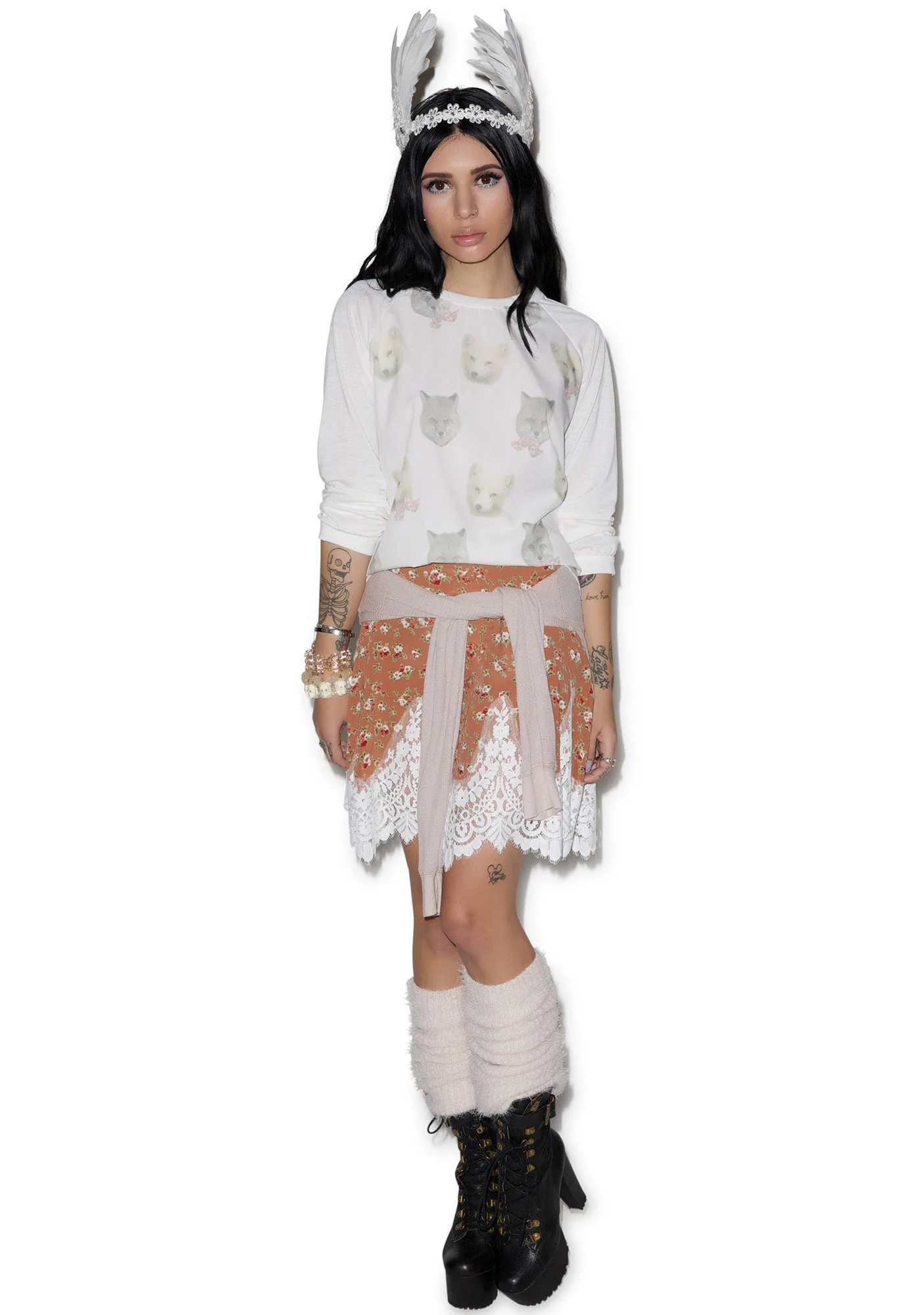 Snow Foxy Raglan - White - Image 4