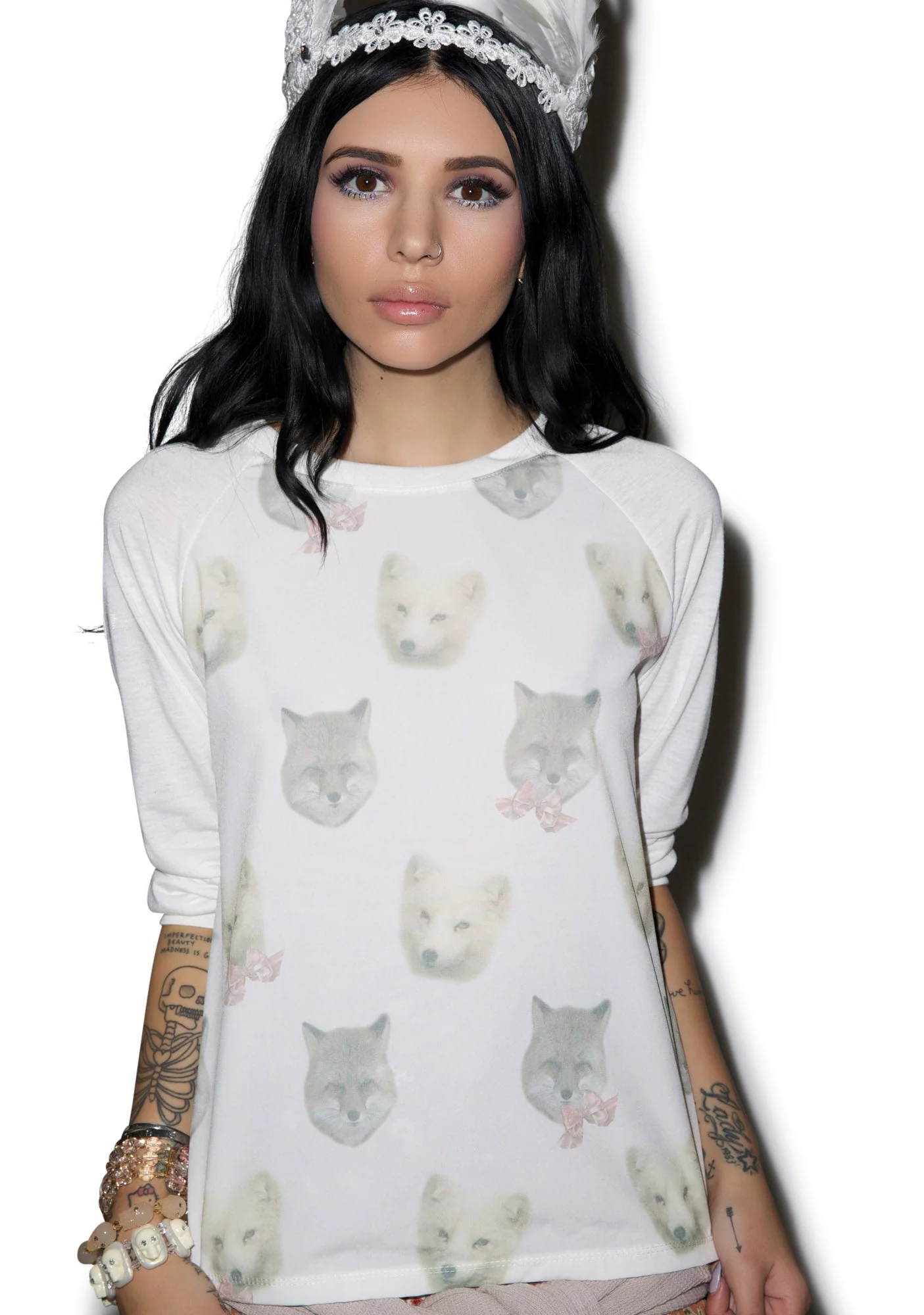 Snow Foxy Raglan - White - Image 5
