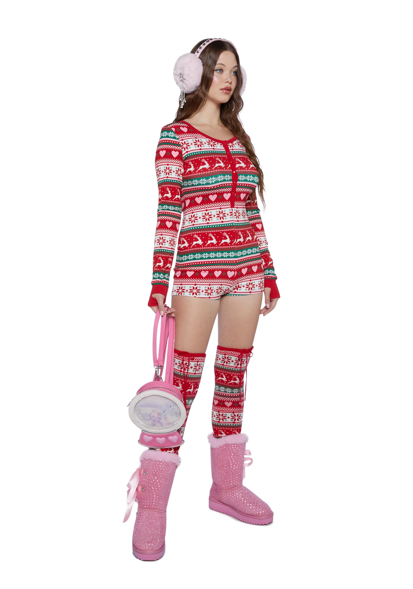 Snowy Soiree Knit Romper - Image 2