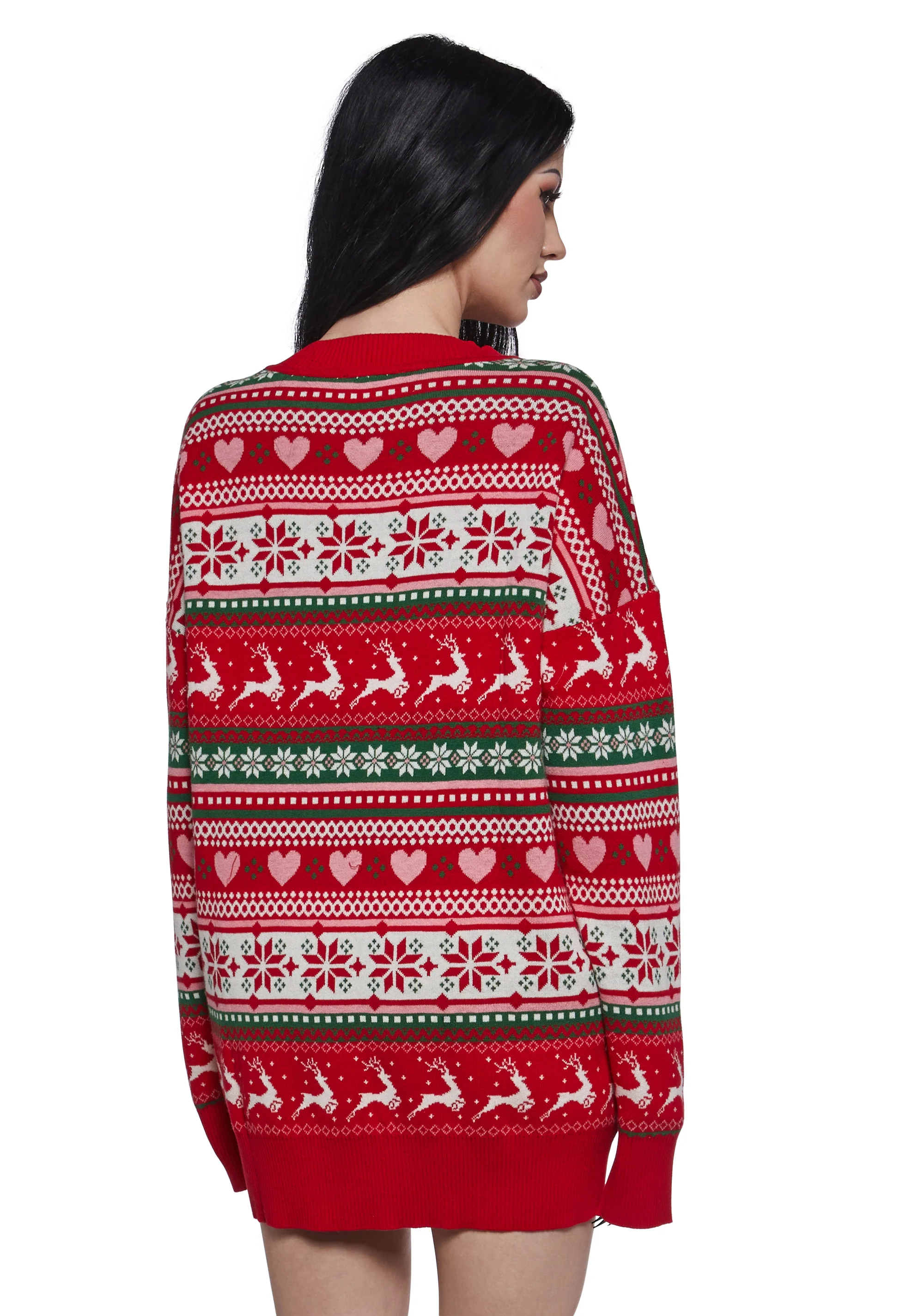 Snowy Soiree Oversized Sweater - Image 4