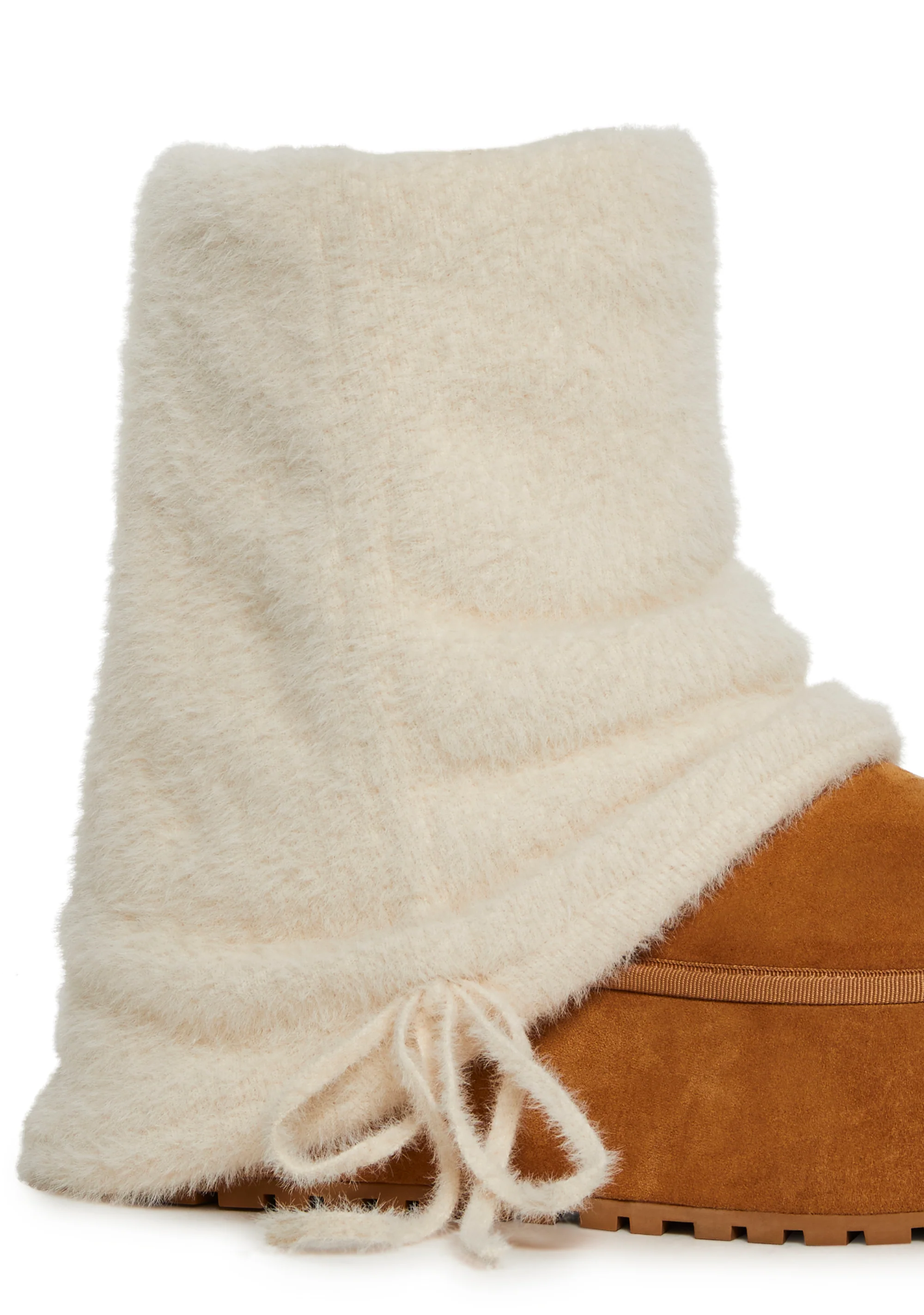 Snuggle Sesh Platform Booties - Off White - Image 2
