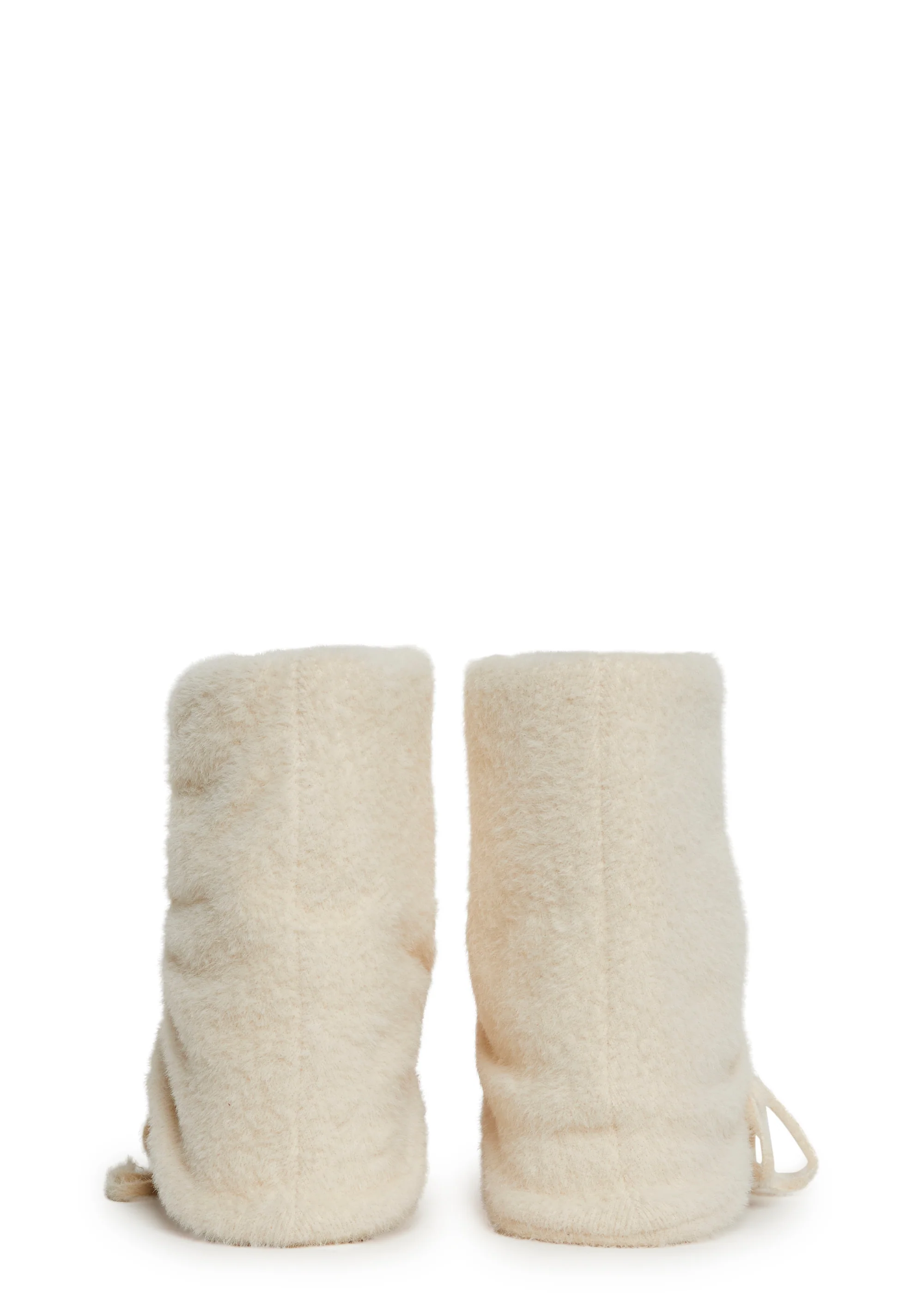 Snuggle Sesh Platform Booties - Off White - Image 4