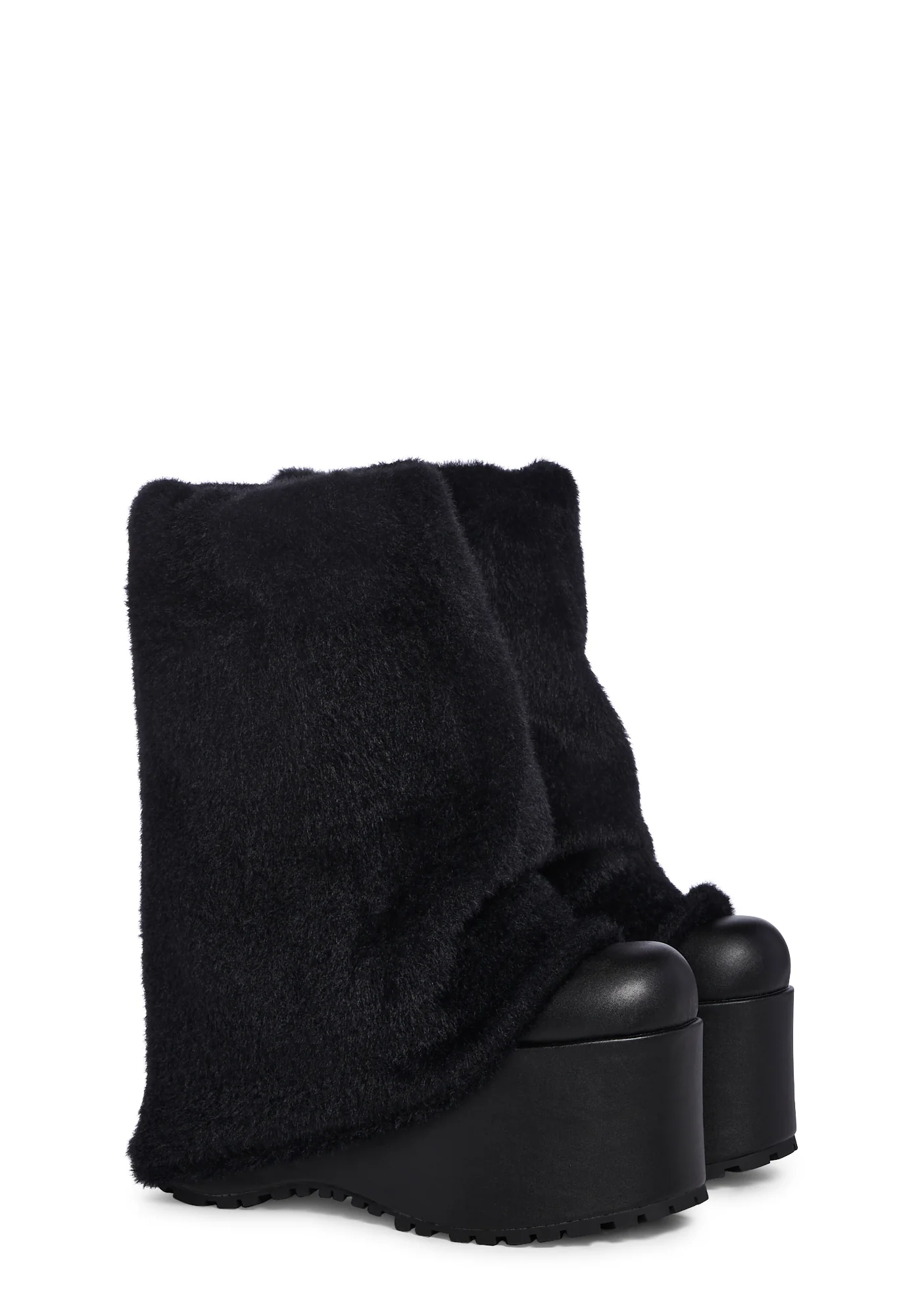 Snuggle Wonderland Platform Boots - Black - Image 3