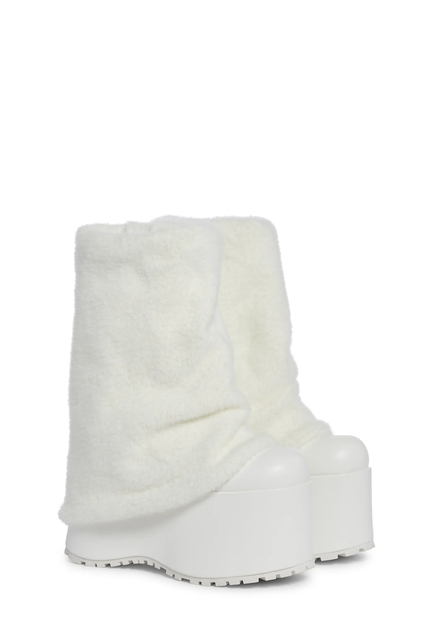 Snuggle Wonderland Platform Boots - White - Image 3