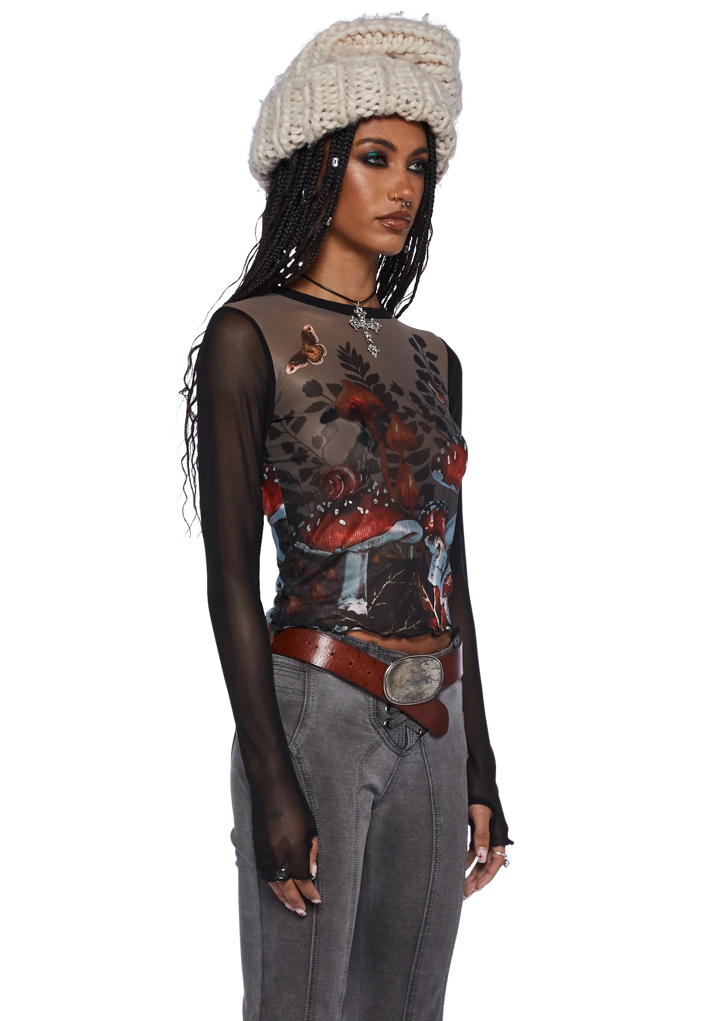 So Curious Mesh Top - Image 3