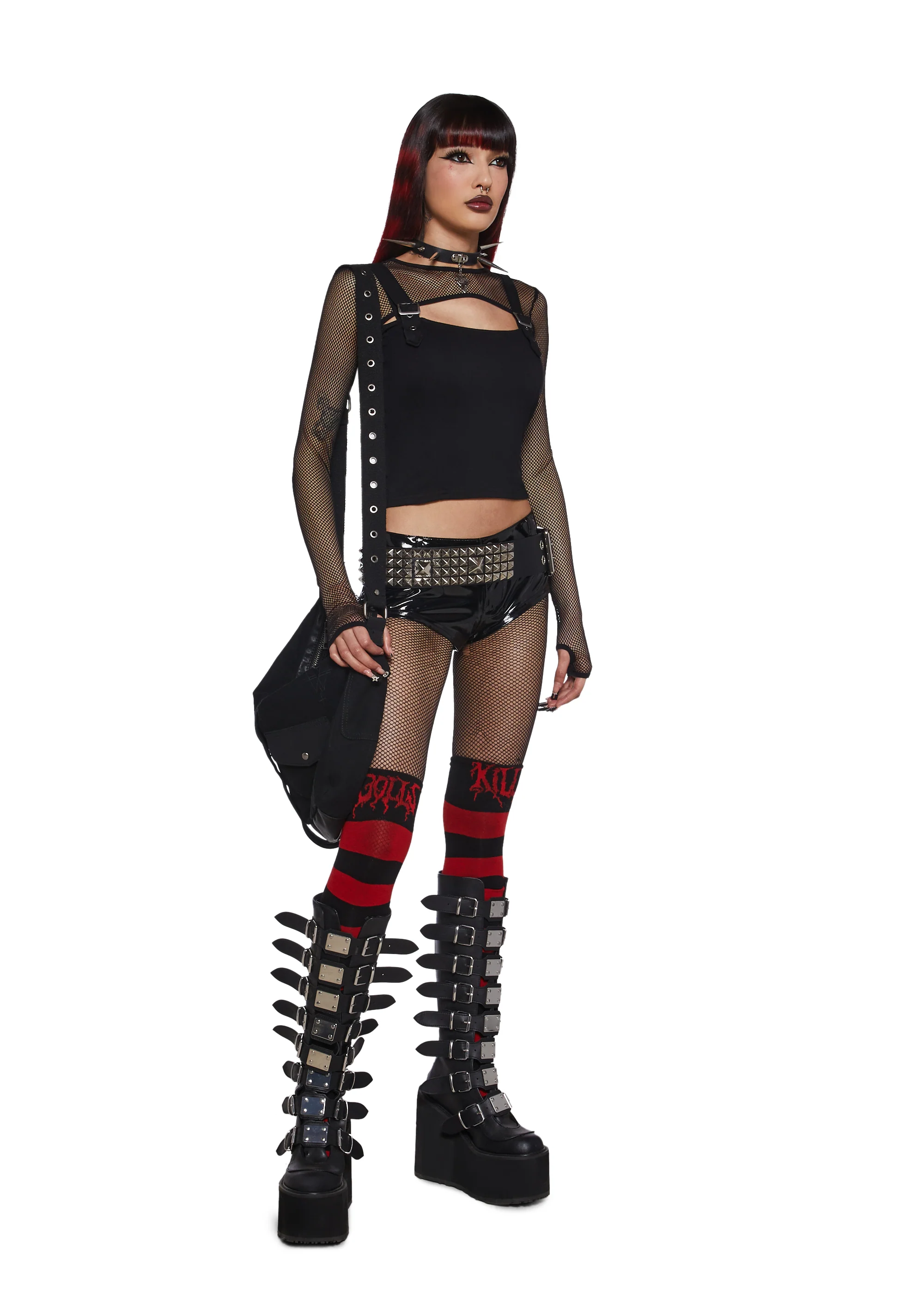So Long Sorrow Fishnet Long Sleeve Top - Image 2