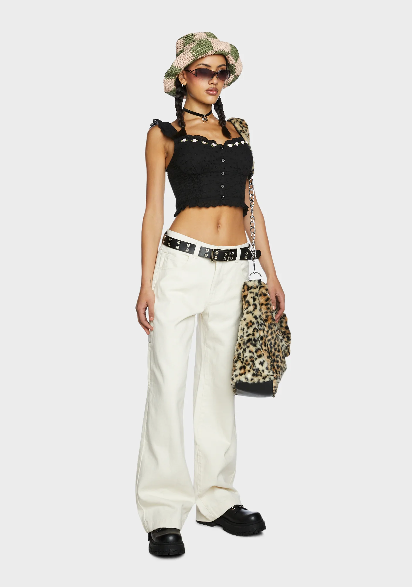 So Misunderstood Twill Carpenter Pants - Off White - Image 2