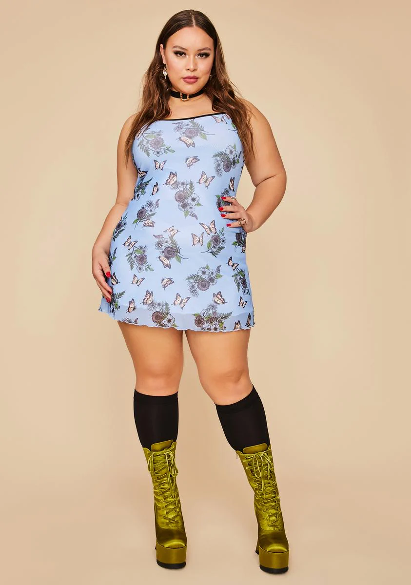 So Scenic Vision Mesh Mini Dress - Image 3