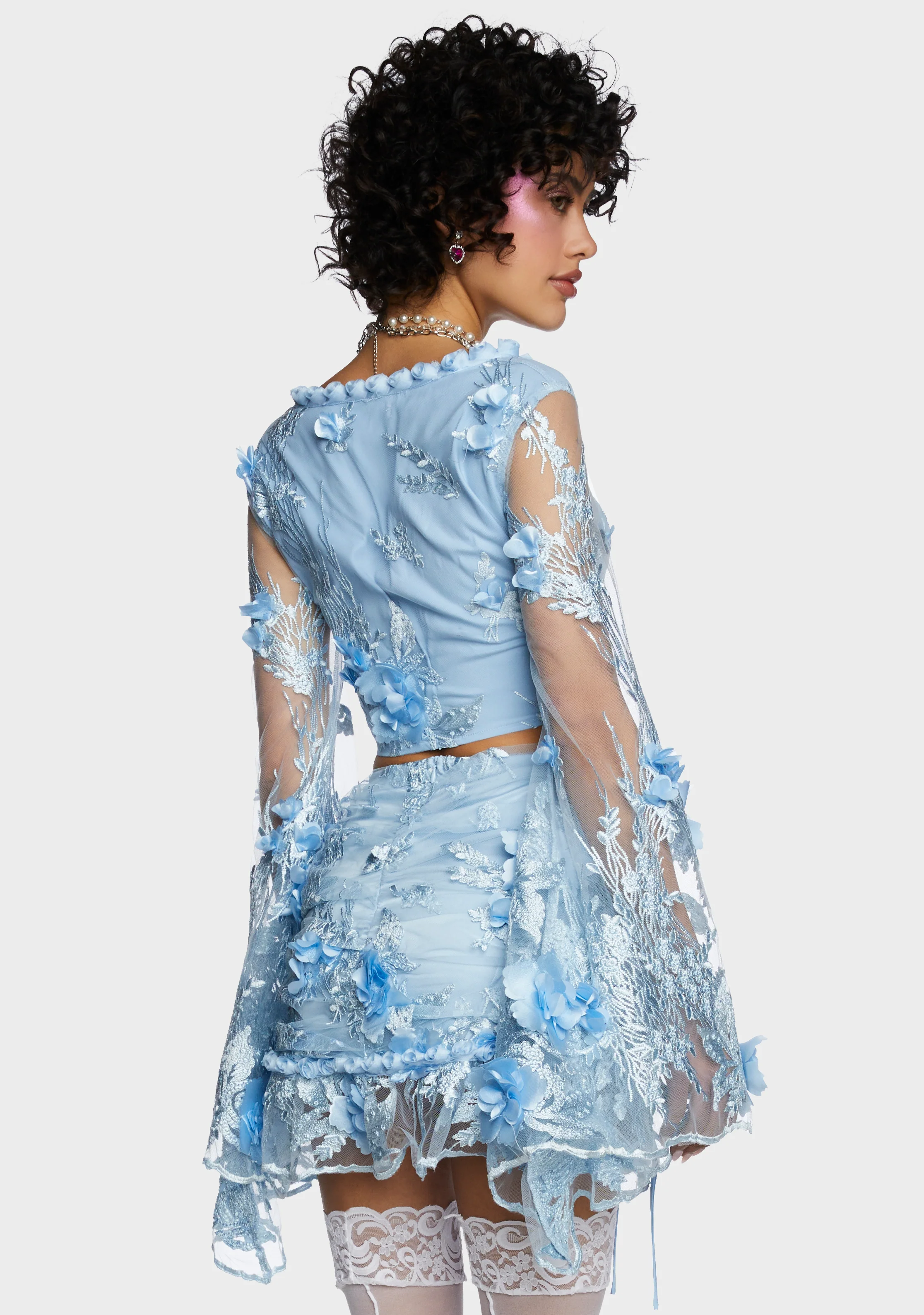 Social Season Long Sleeve Top - Blue - Image 3
