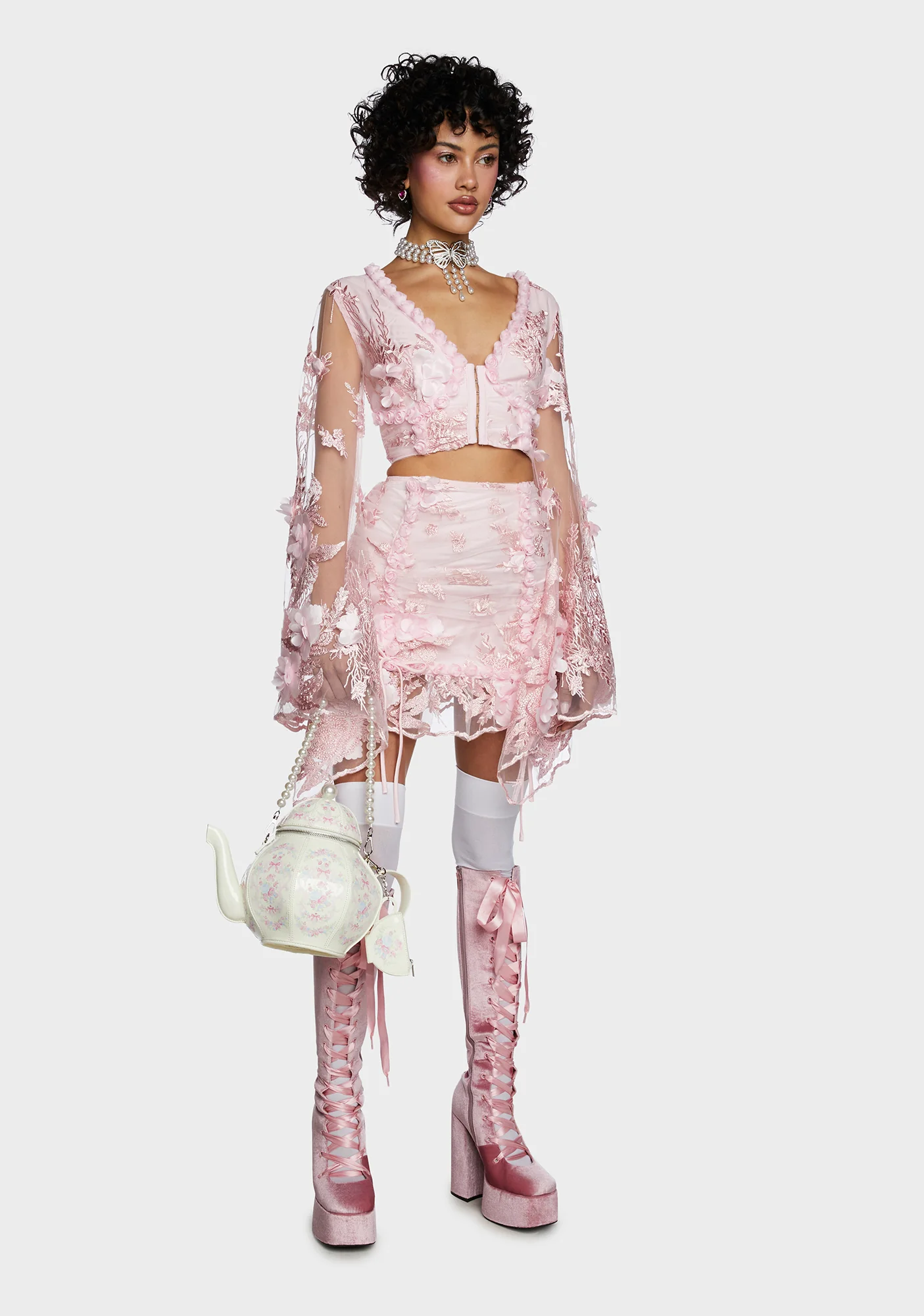 Social Season Long Sleeve Top - Pink - Image 4