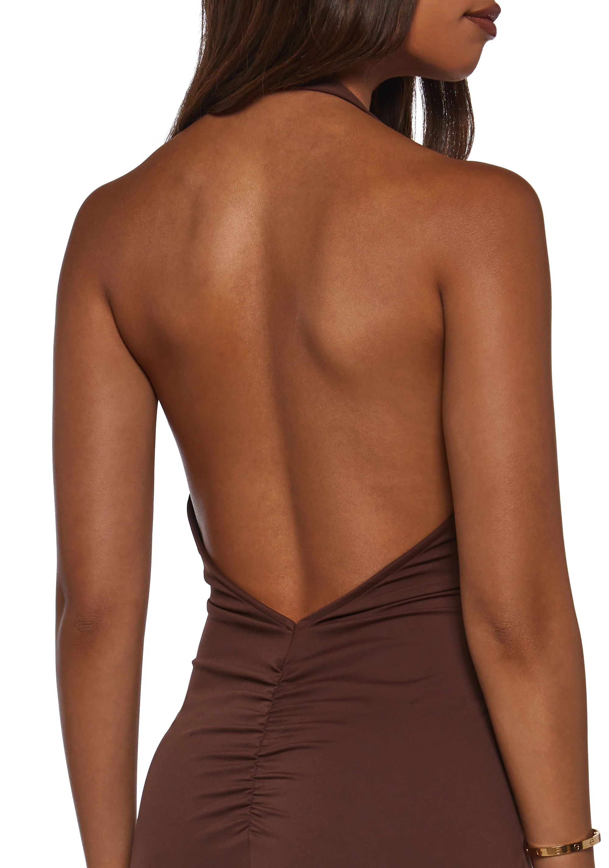 Solana Bodycon Mini Dress - Brown - Image 5