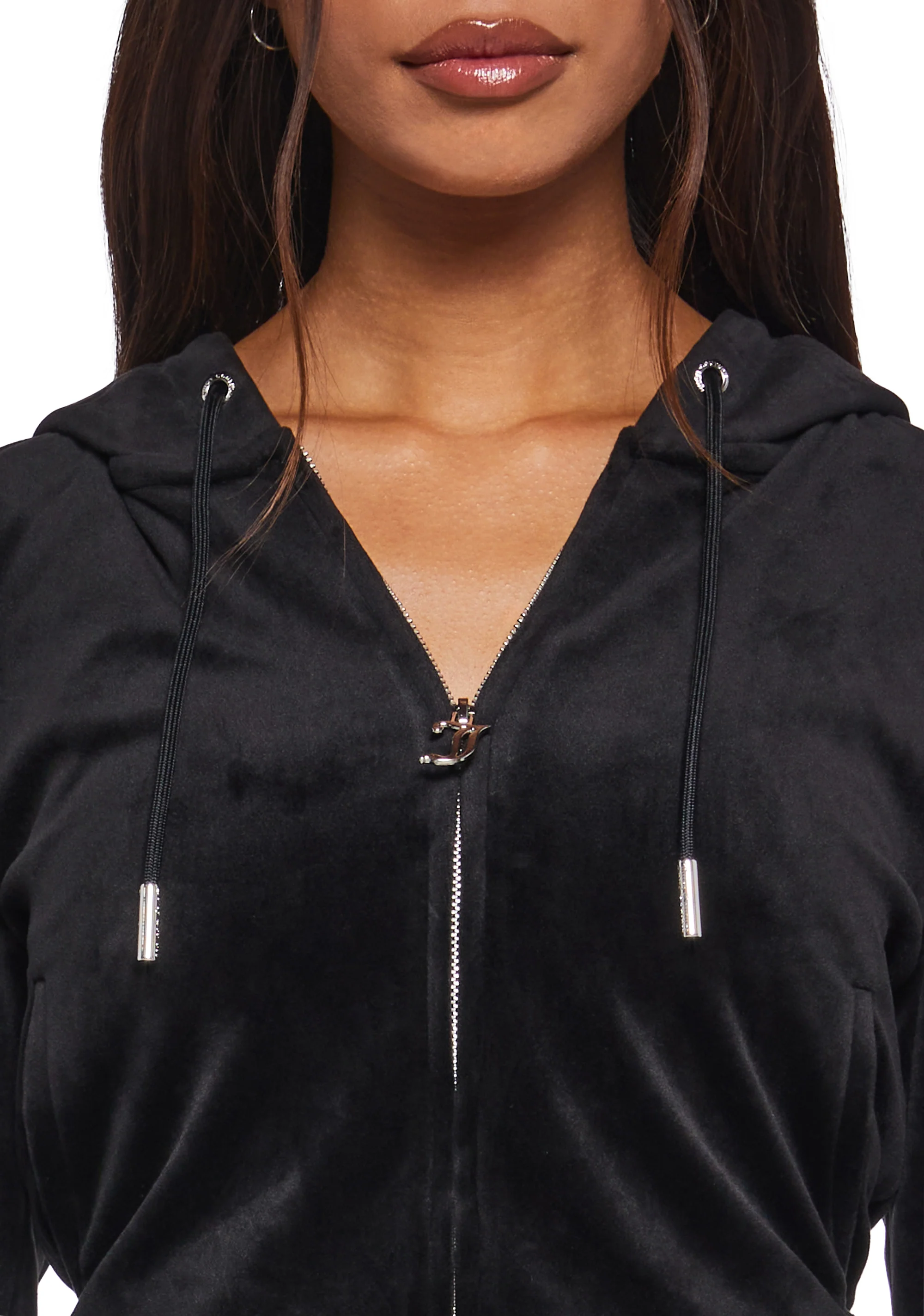 OG Big Bling Velour Hoodie - Black - Image 7
