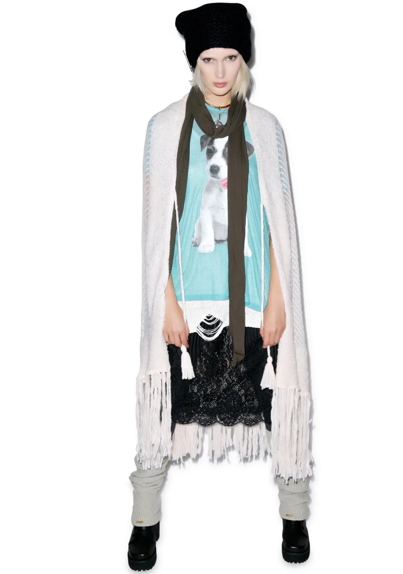 Solid Garden Shawl - Light Pink - Image 13