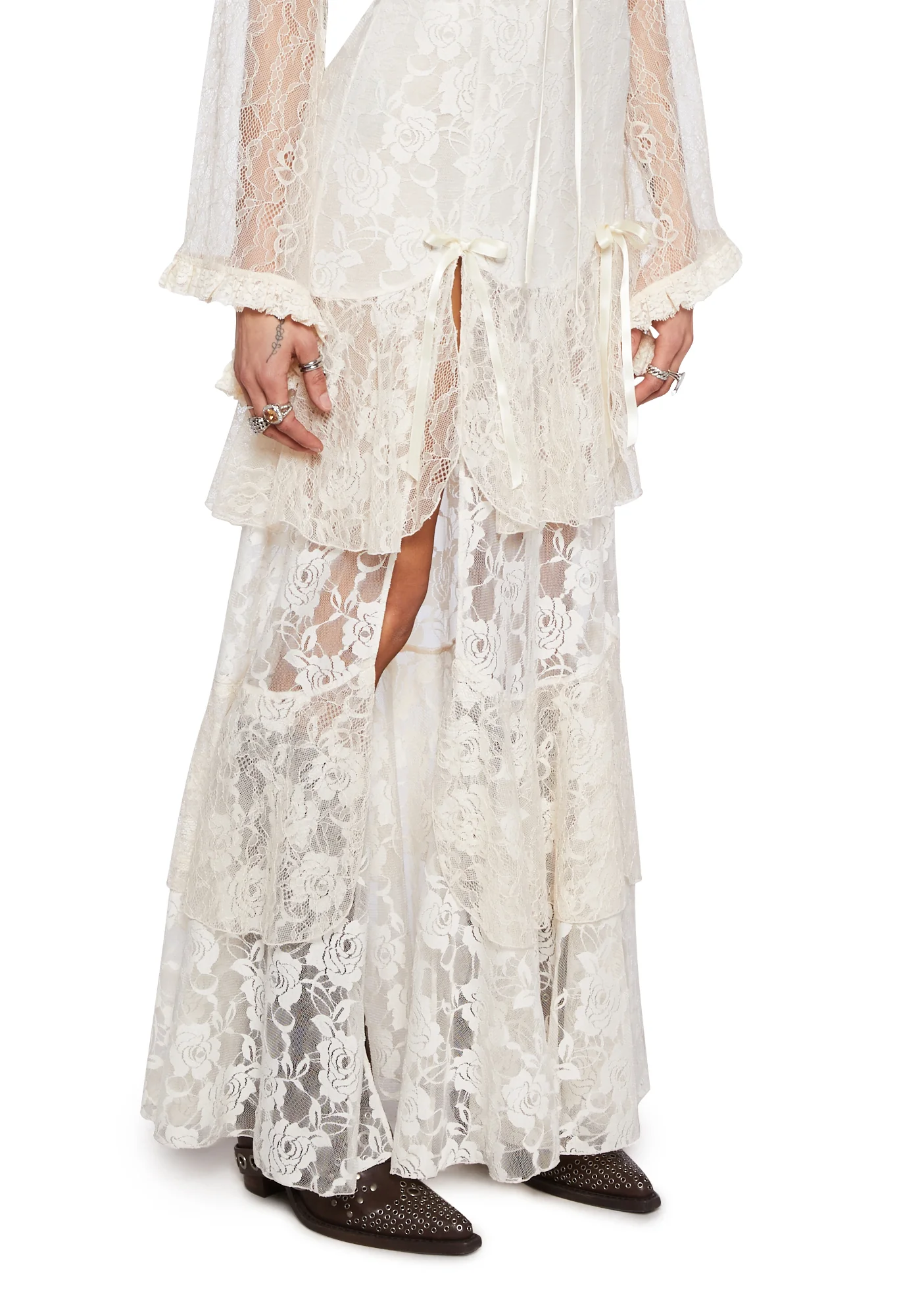 Passion Darling Lace Maxi Dress- Off White - Image 2