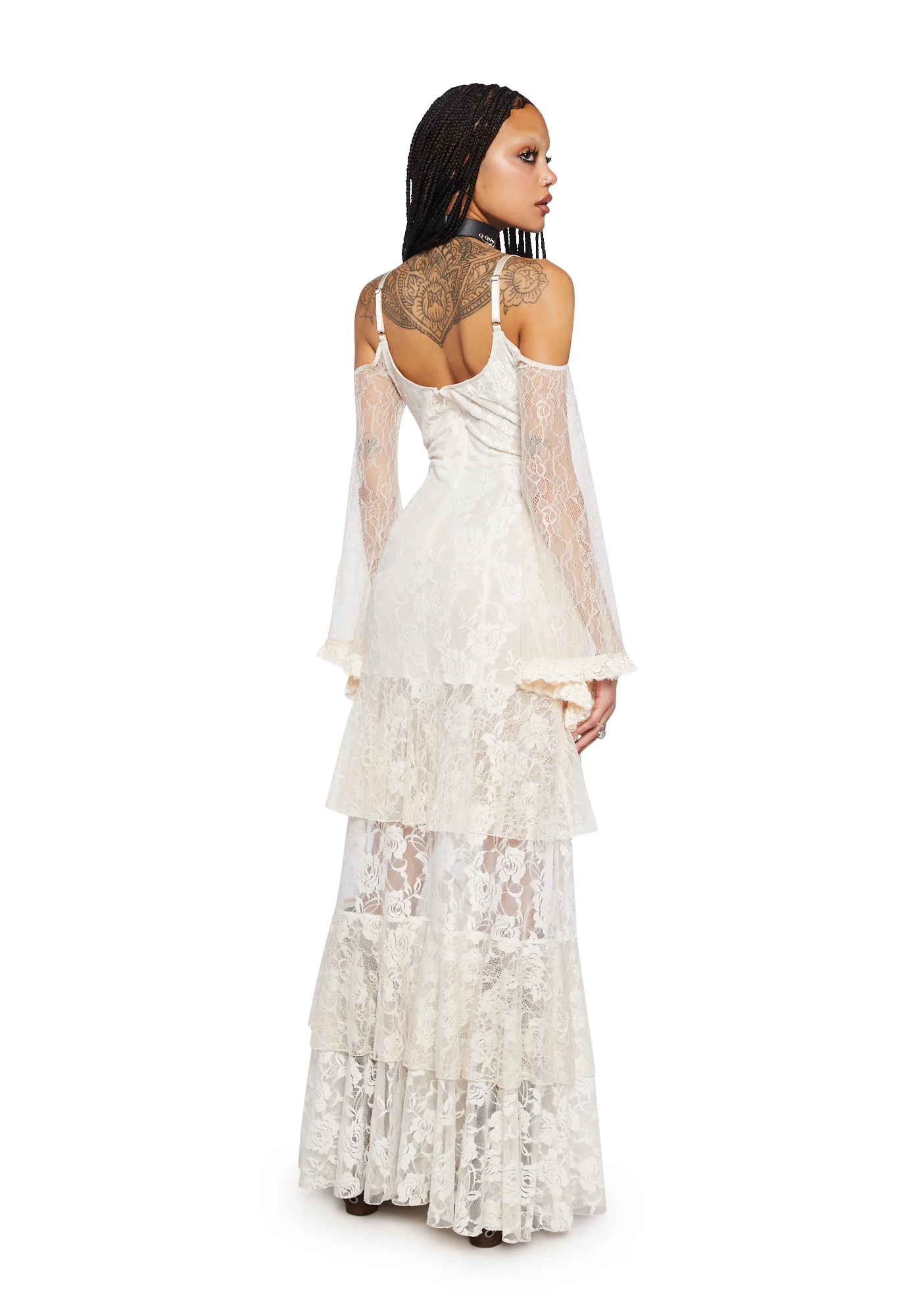 Passion Darling Lace Maxi Dress- Off White - Image 4