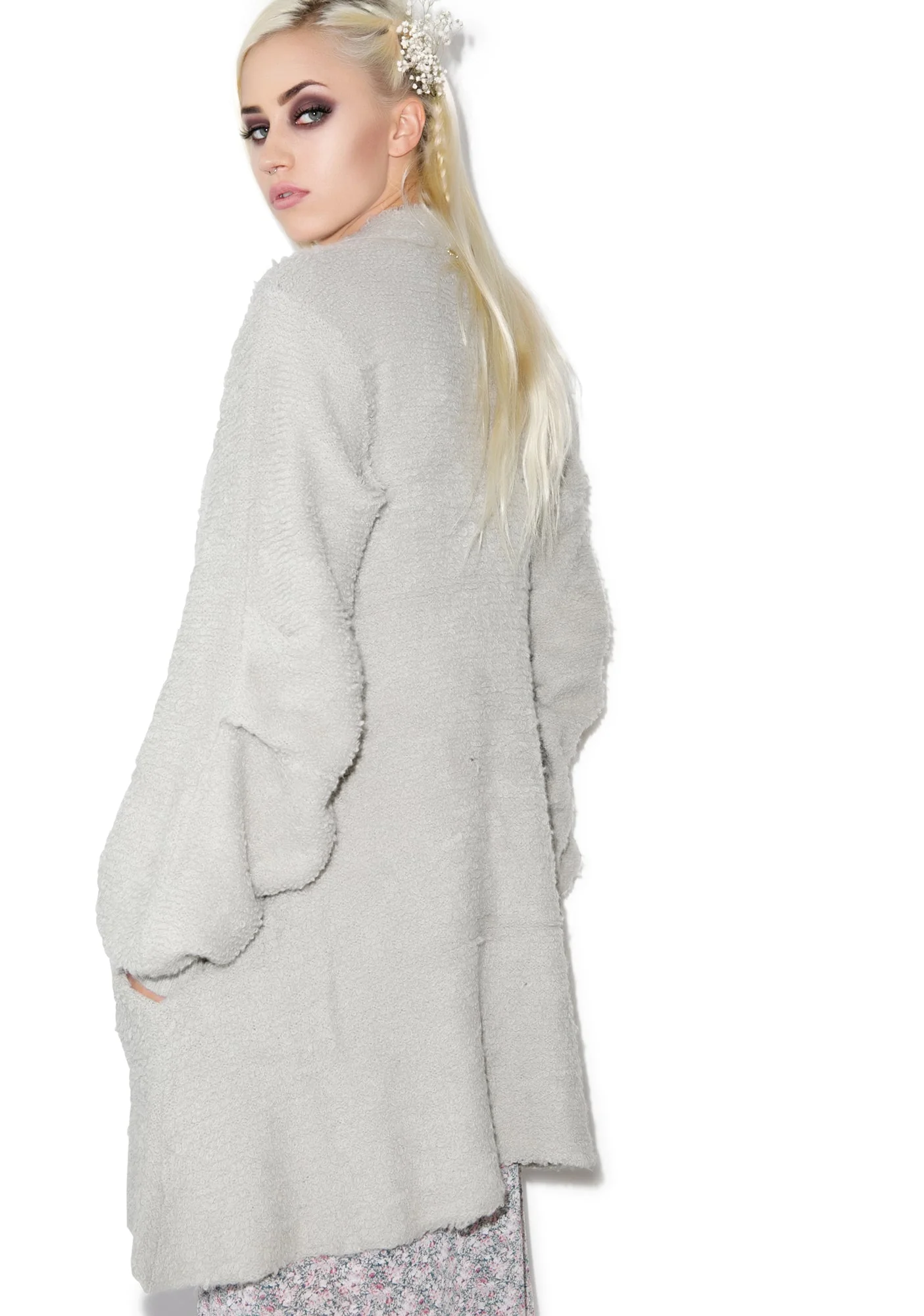 Solid Misty Morning Coat - Black - Image 4