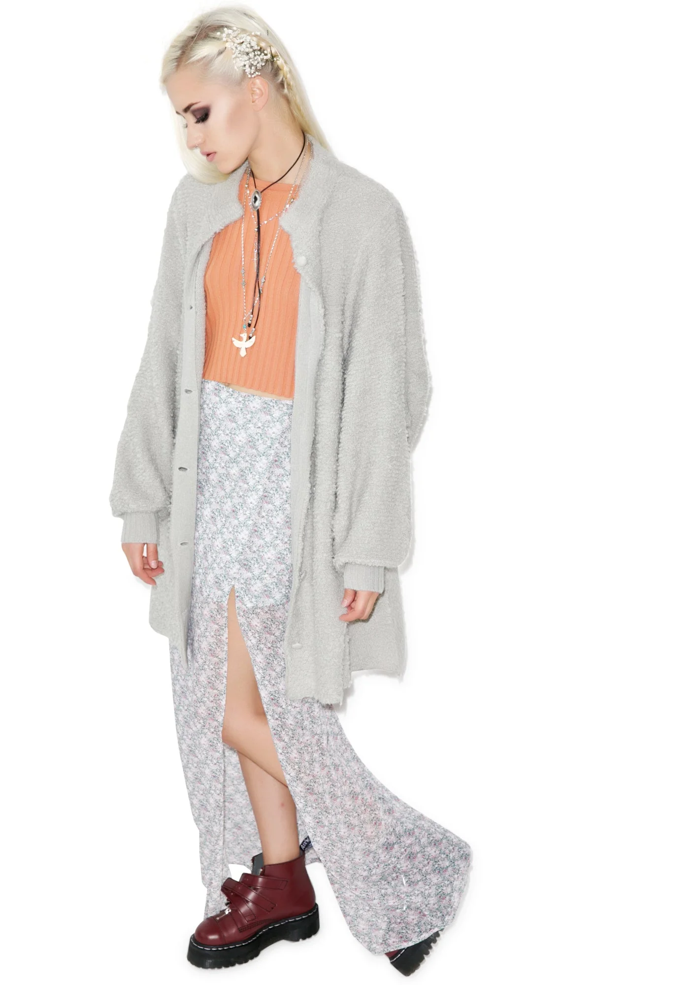 Solid Misty Morning Coat - Black - Image 5