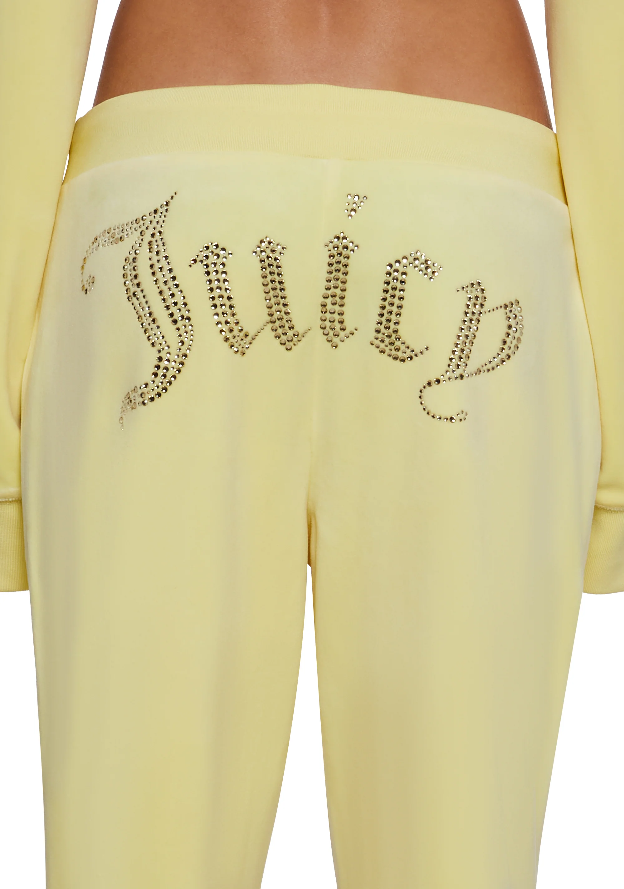 OG Big Bling Velour Track Pants - Yellow - Image 5