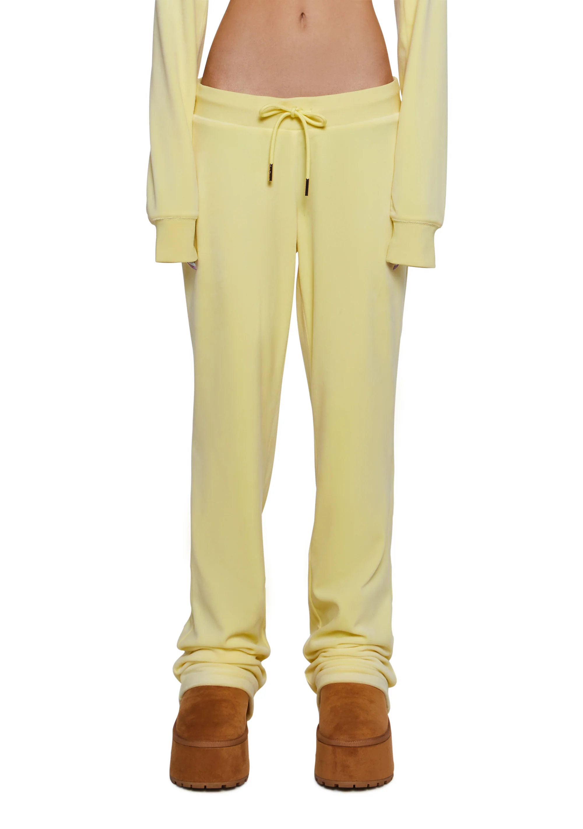 OG Big Bling Velour Track Pants - Yellow - Image 6