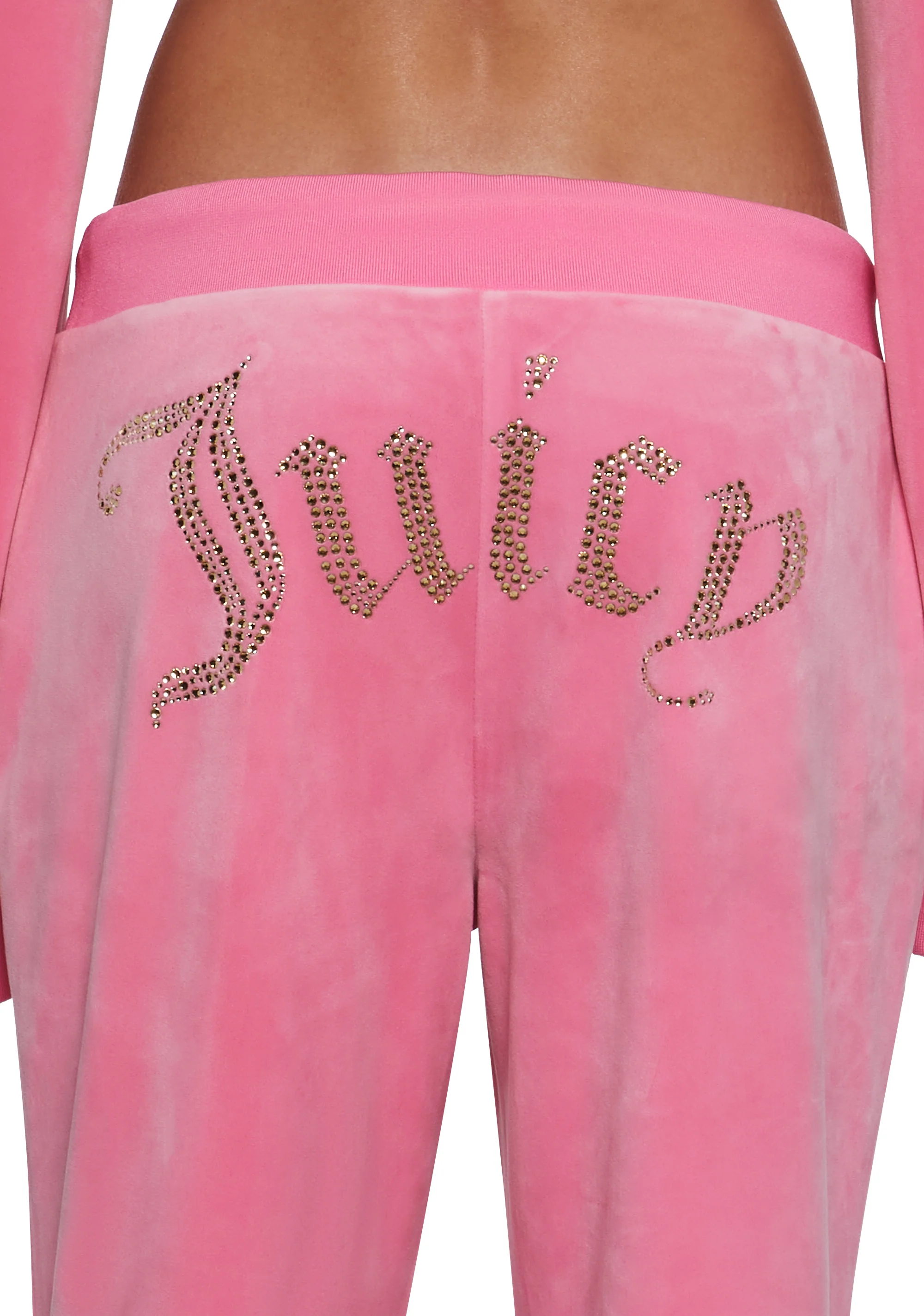 OG Big Bling Velour Track Pants - Pink - Image 5