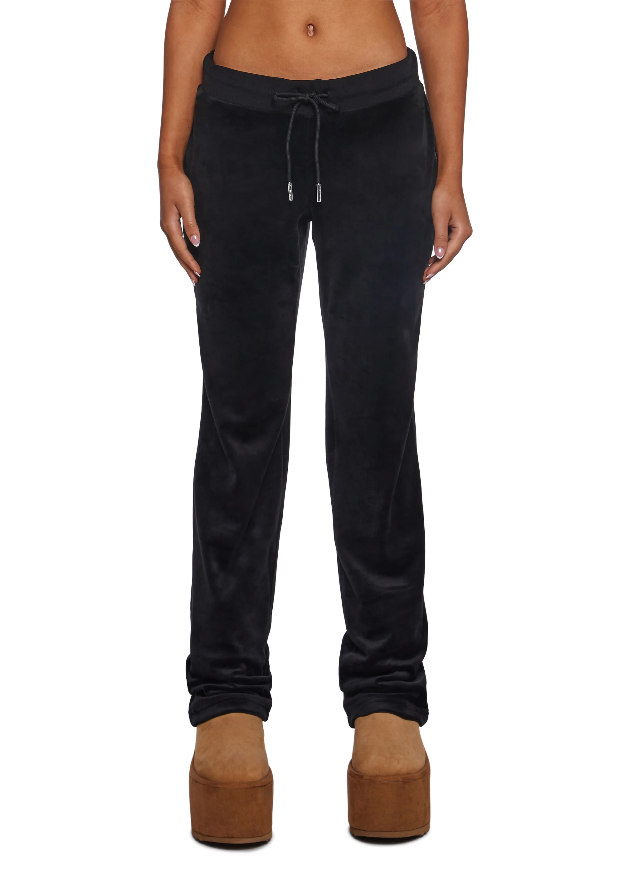 OG Big Bling Velour Track Pants - Black - Image 4