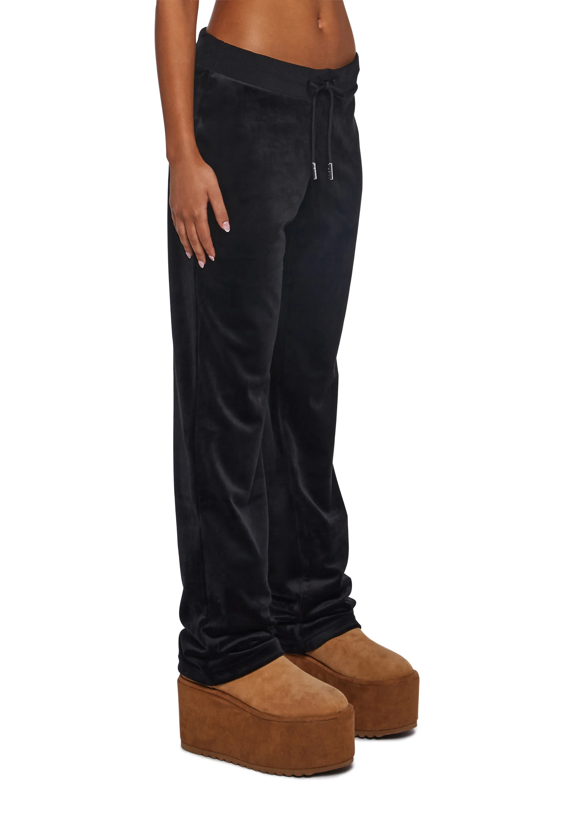 OG Big Bling Velour Track Pants - Black - Image 6