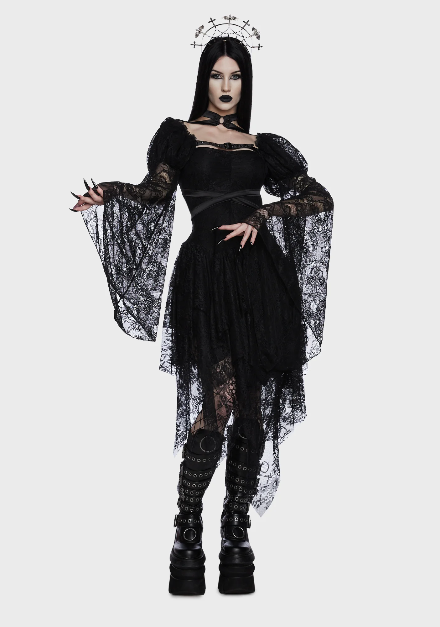 Somber Soul Bondage Harness - Black - Image 6