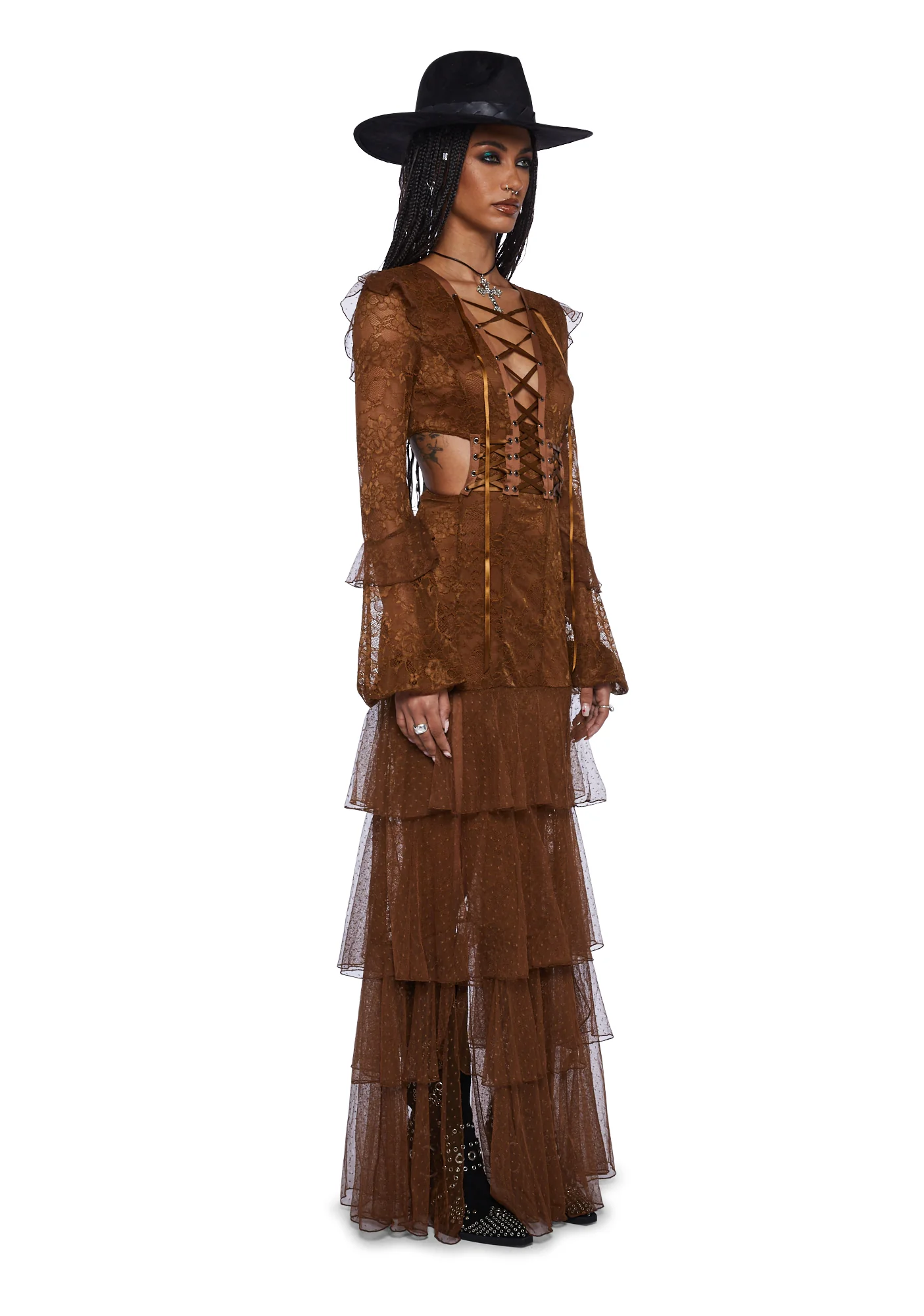 Song For You Maxi Dress - Brown - Image 3