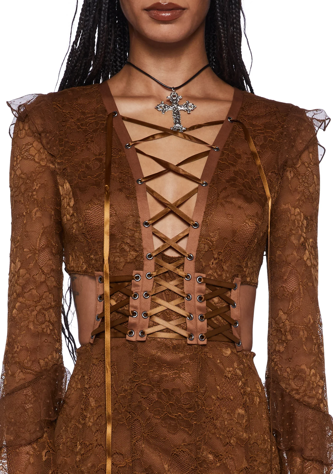 Song For You Maxi Dress - Brown - Image 5